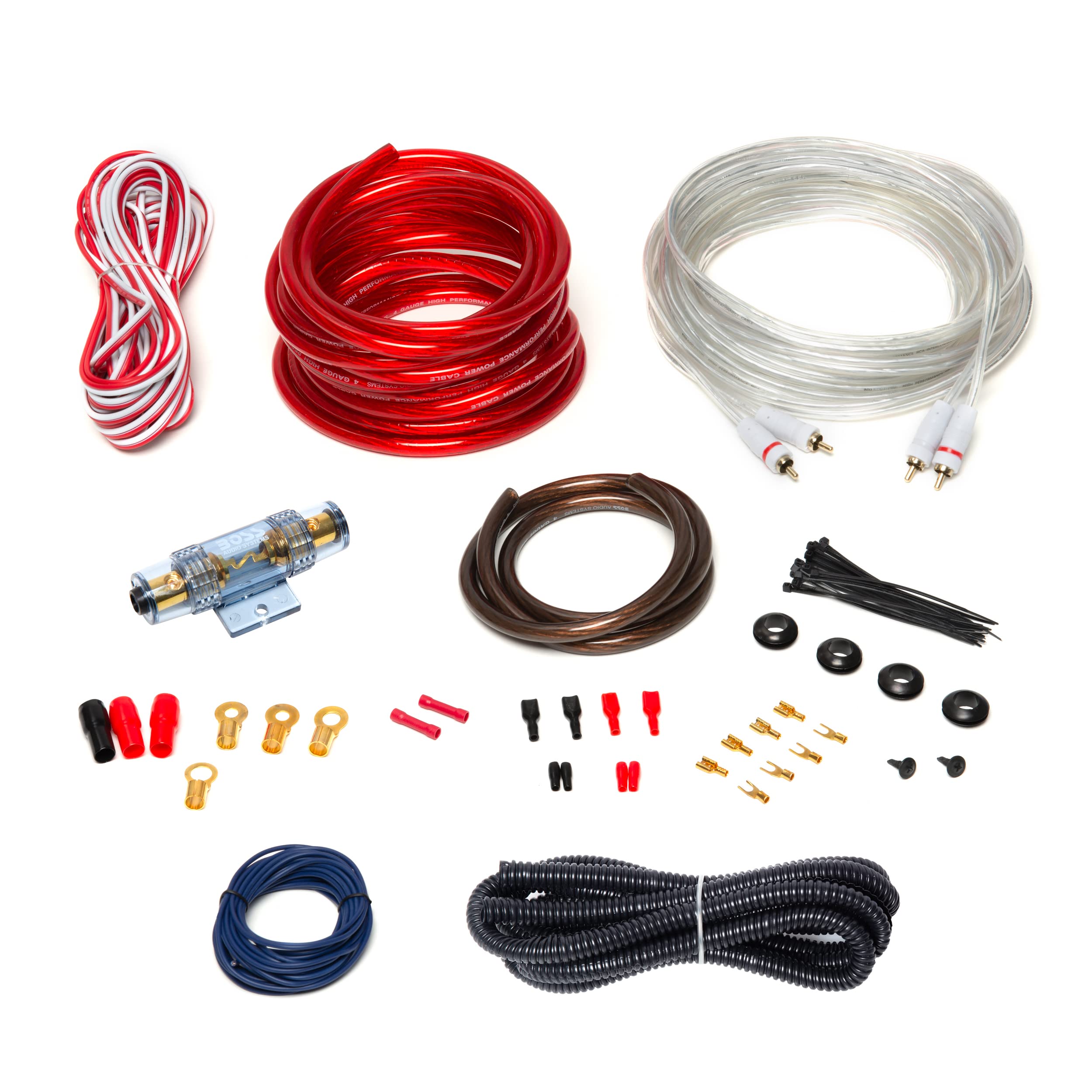 Boss Audio Systems 4Bk 4 Gauge Amplifier Installation Wiring Kit   A Car Amplifier Wiring Kit Helps You Make Connections And Bri