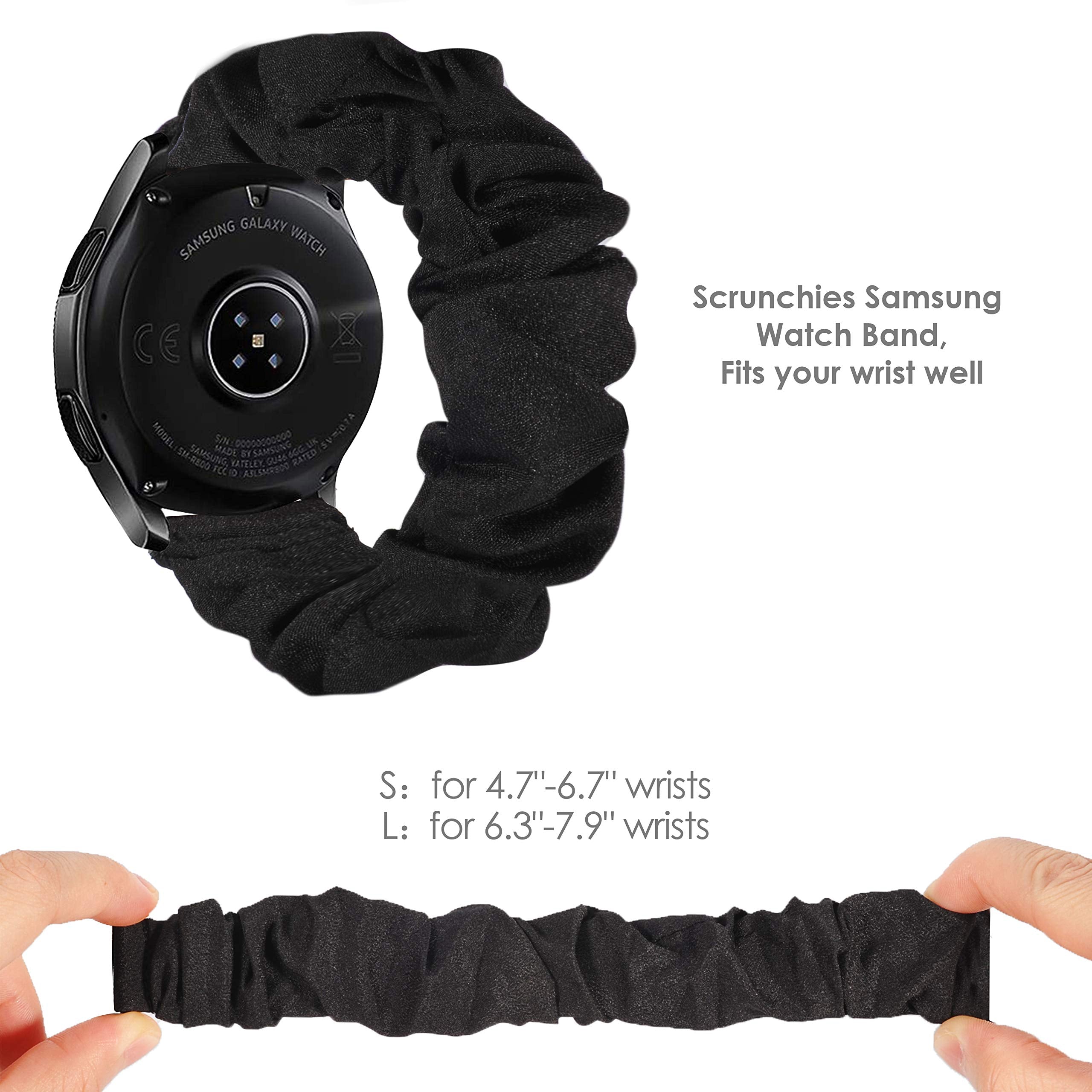 Toyouths 20Mm Scrunchie Stretchy Elastic Band Compatible With Samsung Galaxy Watch 6/5/4 40&44Mm/Classic 6 43&47Mm/Watch 5 Pro 4