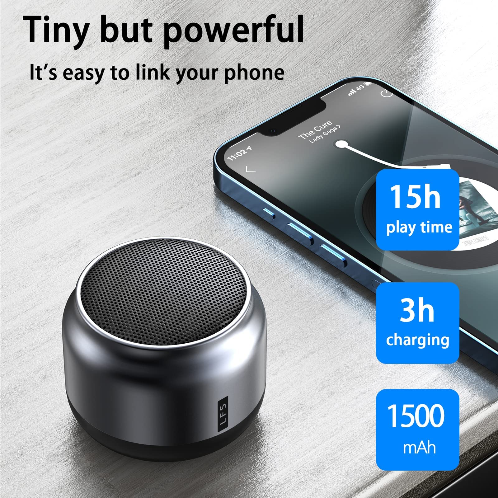 Lfs Portable Bluetooth Shower Speaker, Waterproof Outdoor Wireless Speaker, Ultra Long Play Time 15 Hours, Tws Pairing, Suitable For Home, Pool, Beach, Boating, Hiking, Camping
