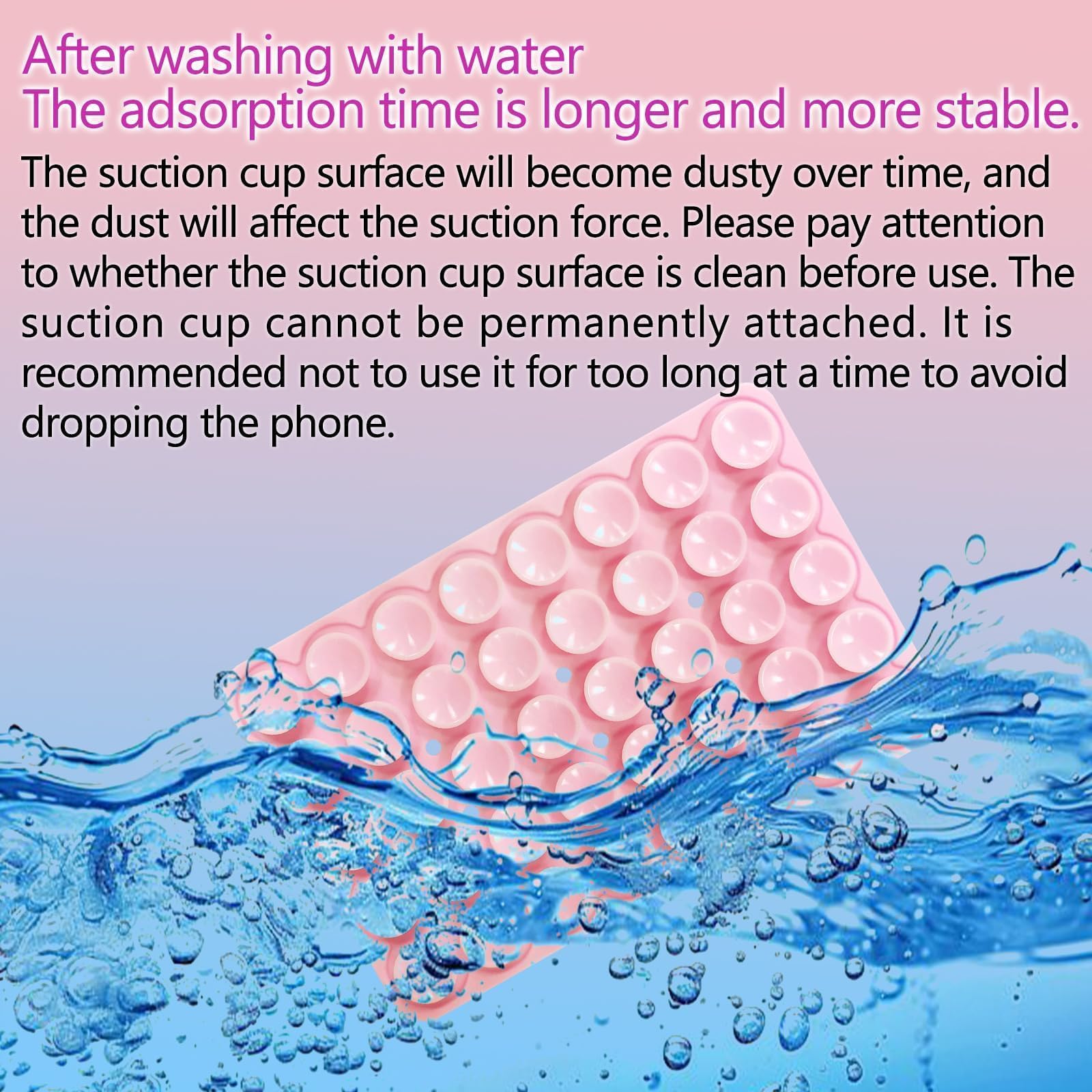 Qxbbox Silicone Suction Cup Phone Case Mount Double Sided, Hands-Free Strong Grip Holder For Selfies And Videos,Silicon Sticky P