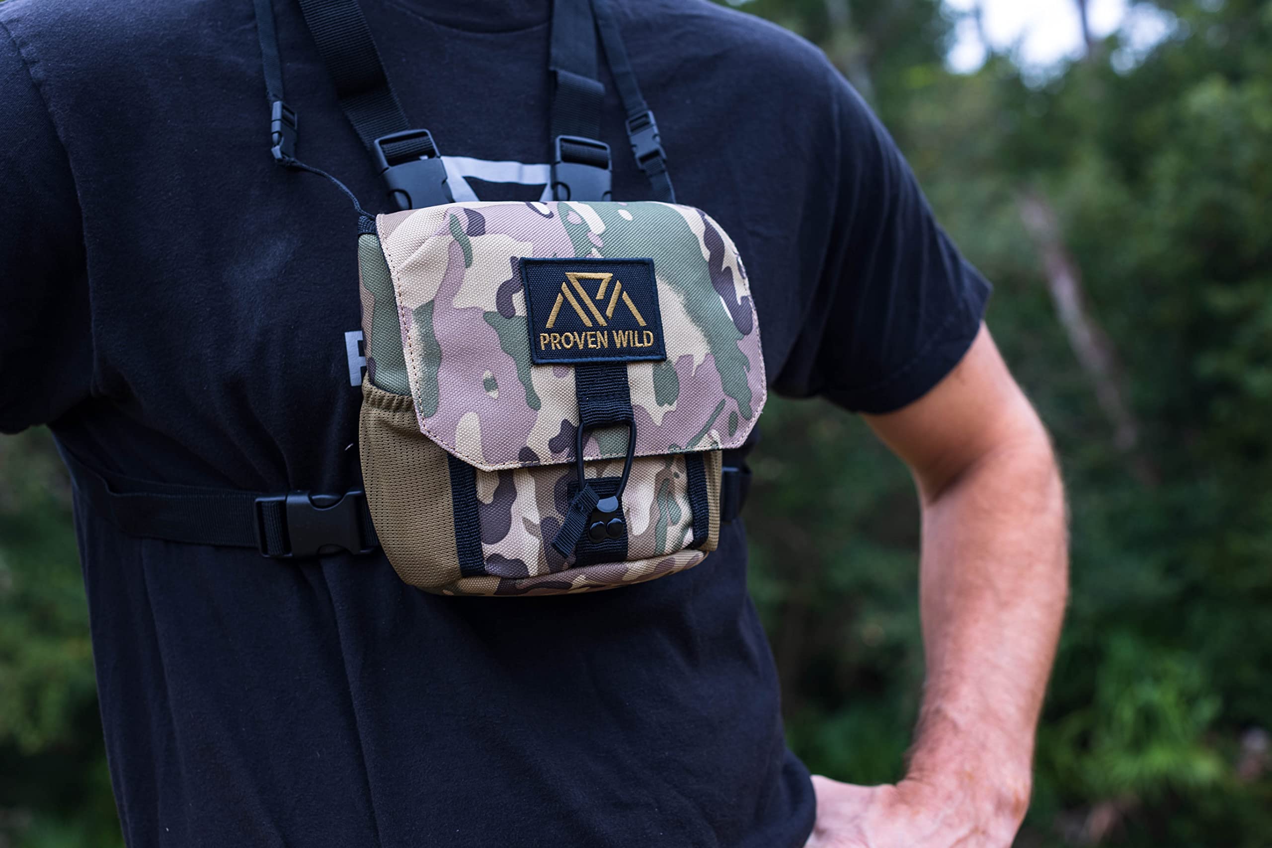 Proven Wild Bino Harness Binocular Harness Chest Pack Made Of Waterproof 900D Nylon | Binocular Harness For Hunting Case With Ad