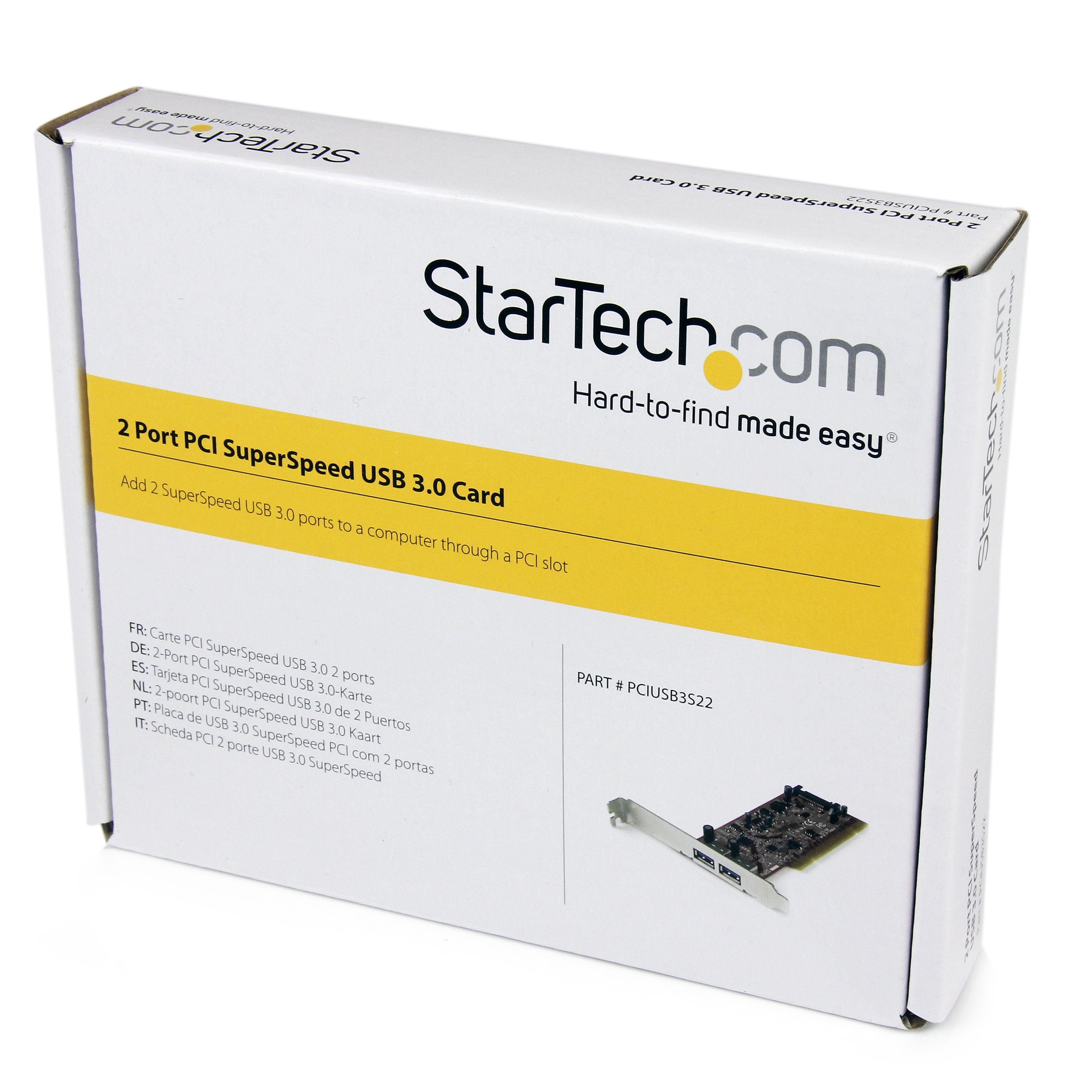 Startech.Com 2 Port Pci Superspeed Usb 3.0 Adapter Card With Sata Power   Dual Port Pci Usb 3 Controller Card (Pciusb3S22)