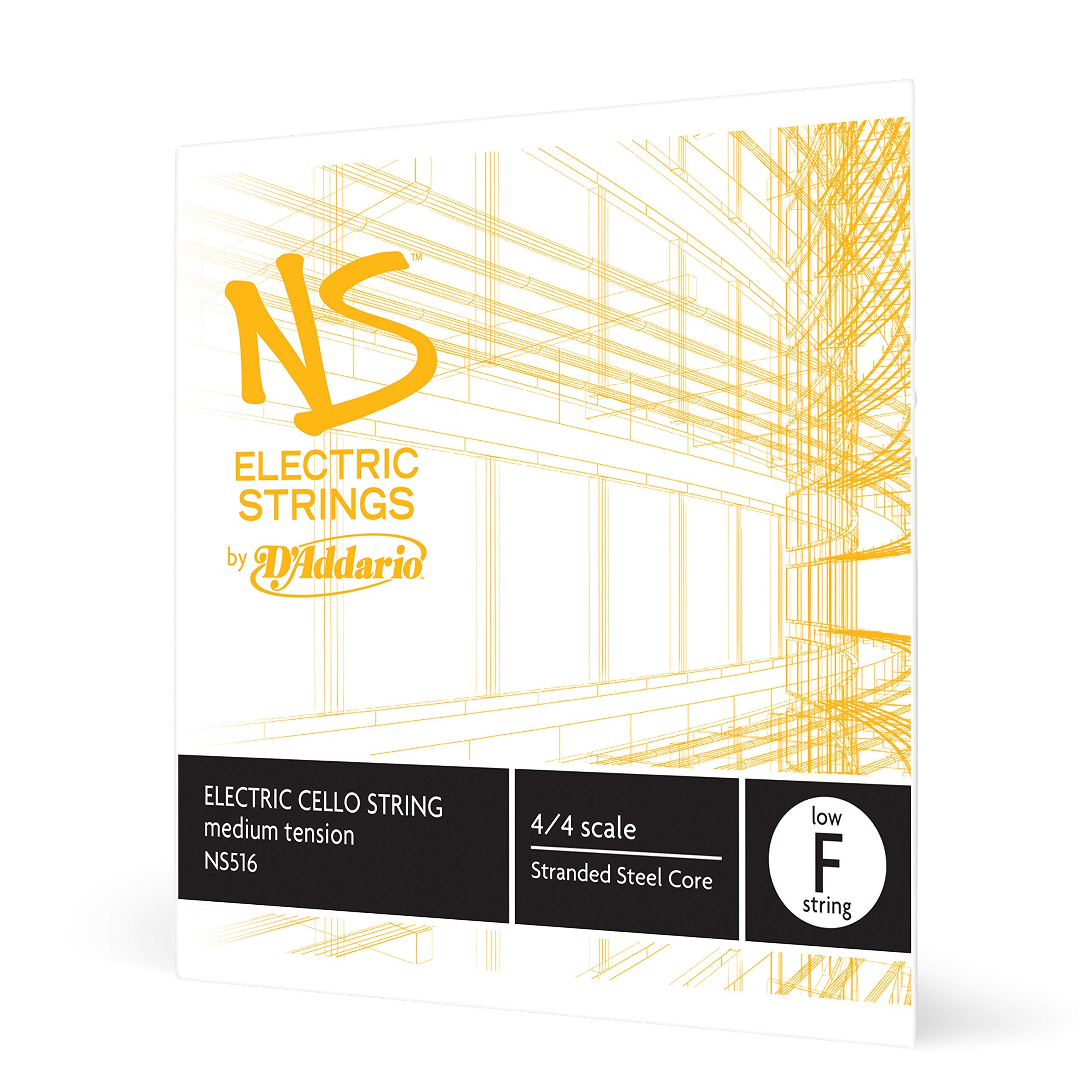 D'Addario Ns Electric Cello Single Low F String, 4/4 Scale, Medium Tension