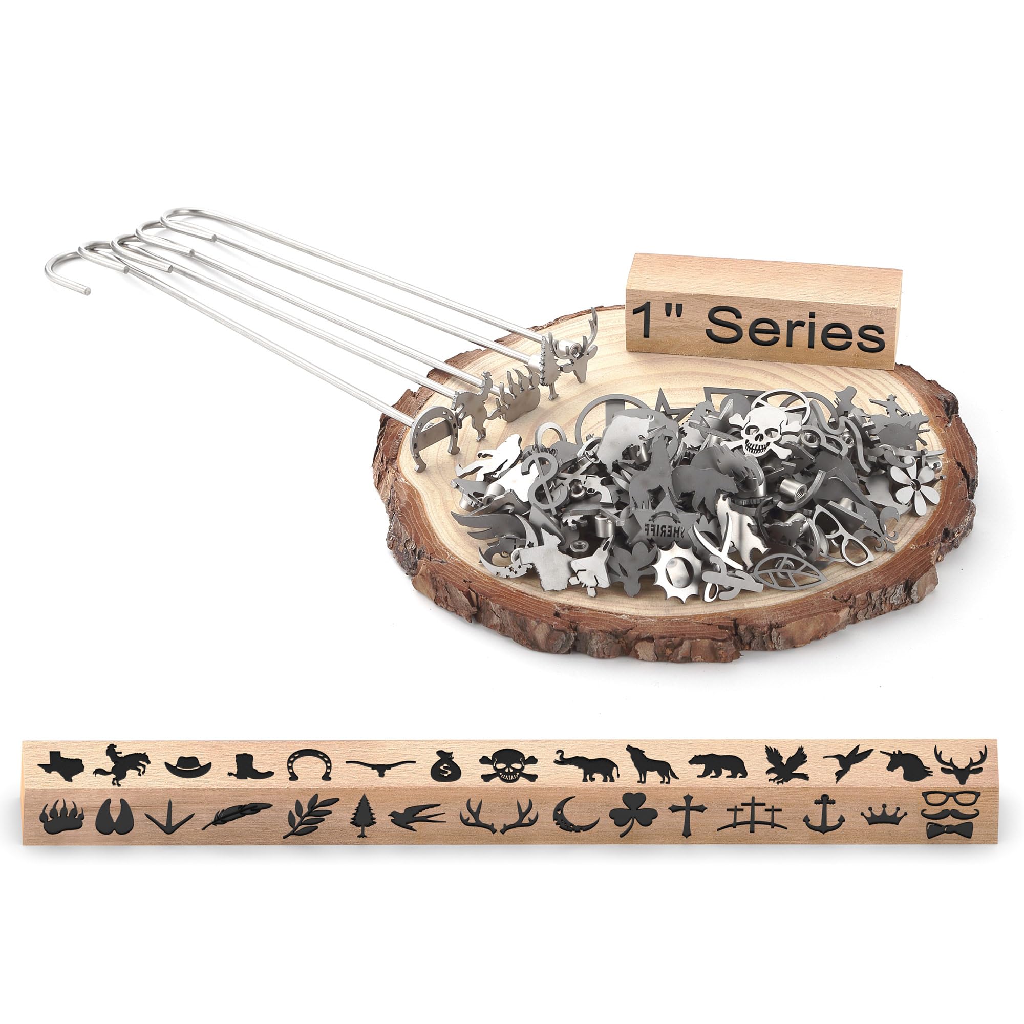 Pkpkaut 1.2'' Custom Wood Branding Iron Personalized For Wood Working, Leather Hats, Steak, Bbq Brander & Bread Logo, Personaliz