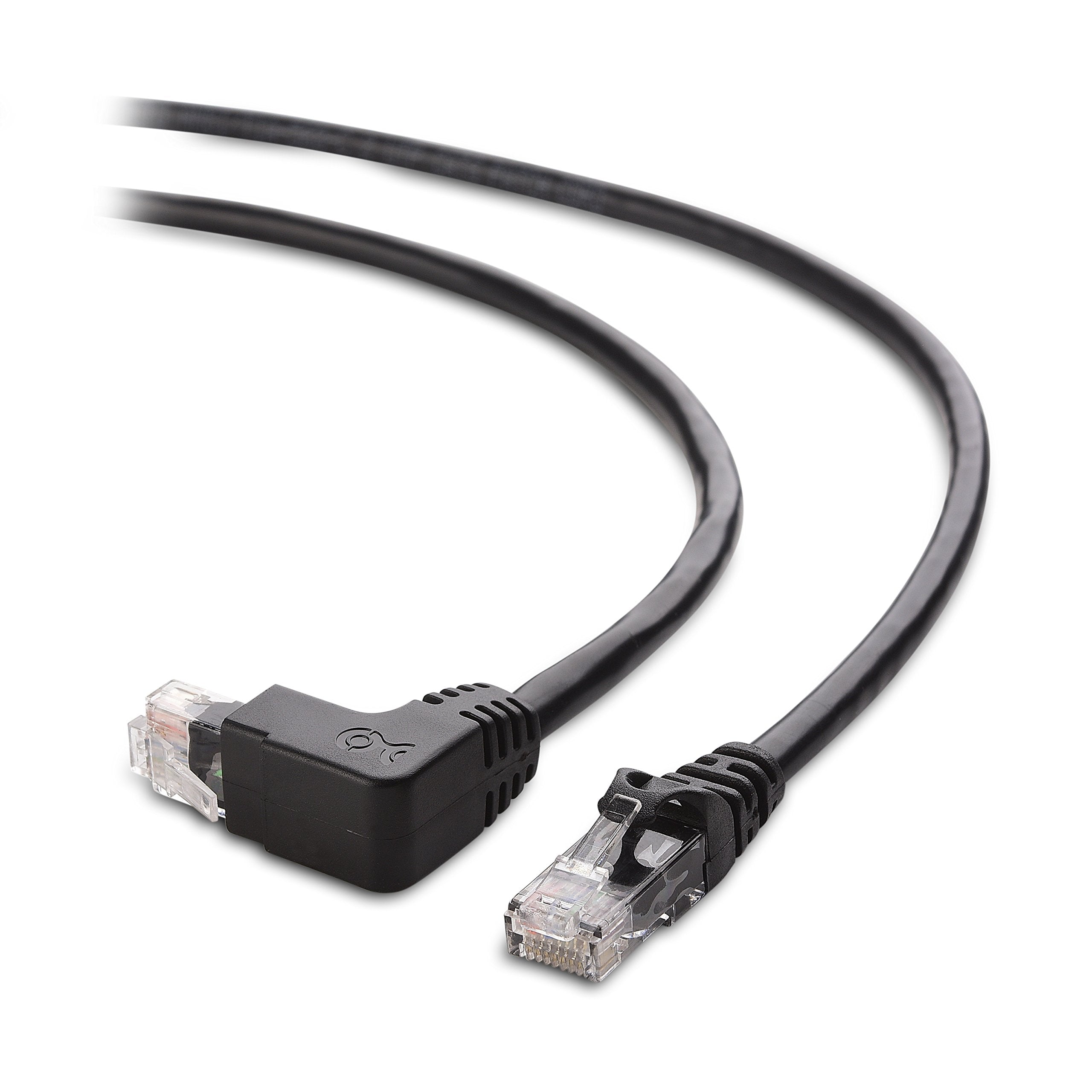 Cable Matters 10Gbps Combo Pack 90 Degree Cat 6, Cat6 Right Angle Ethernet Cable 7 ft (Right Angle Down + Right Angle Up)