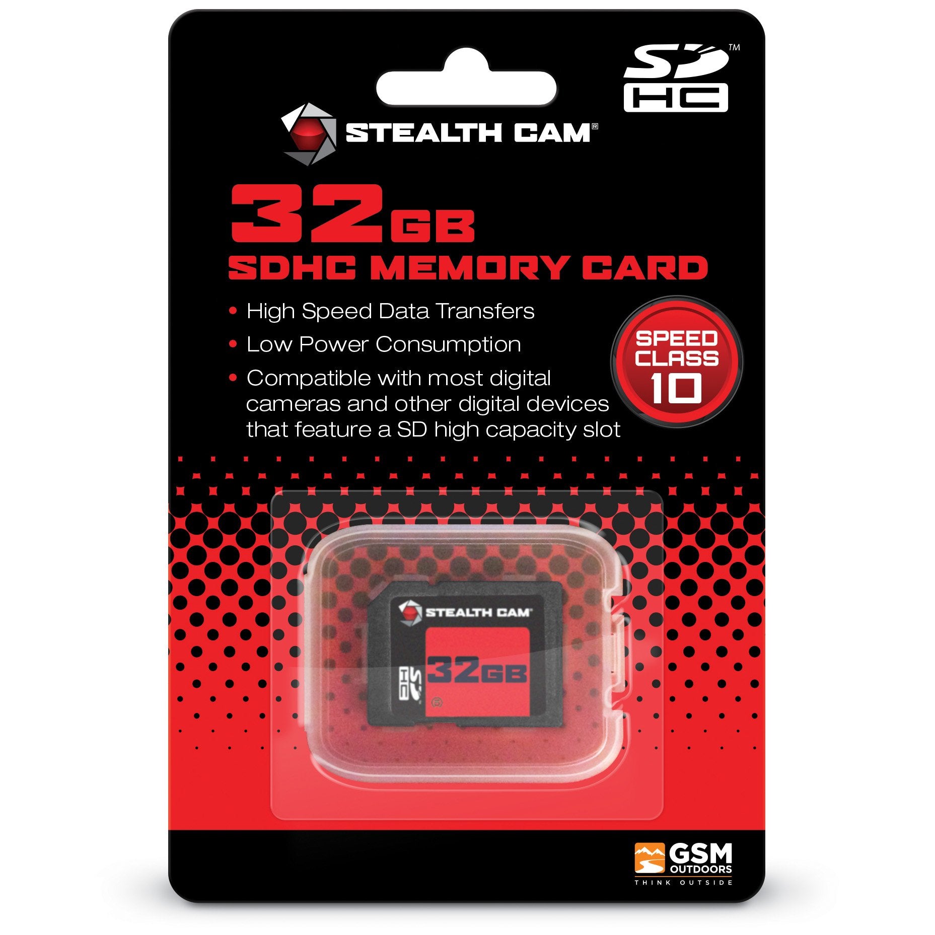 Stealth Cam SD Card - High-Speed Data Transferring Storage Game Trail Hunting Scouting Photo Video Recording Cameras, SDHC 32GB 