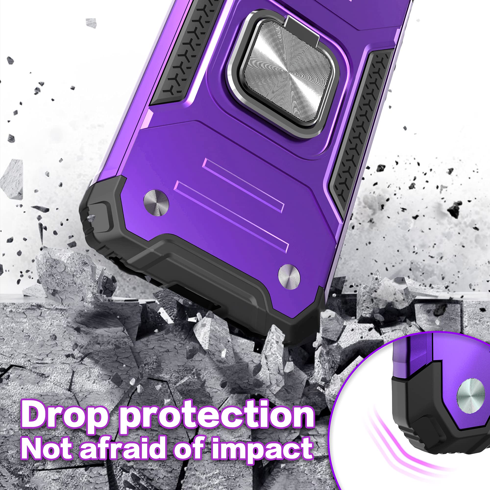 Idystar Galaxy A32 5G Case With Screen Protector, Galaxy A32 5G Case, Shockproof Drop Test Cover With Car Mount Kickstand Lightw