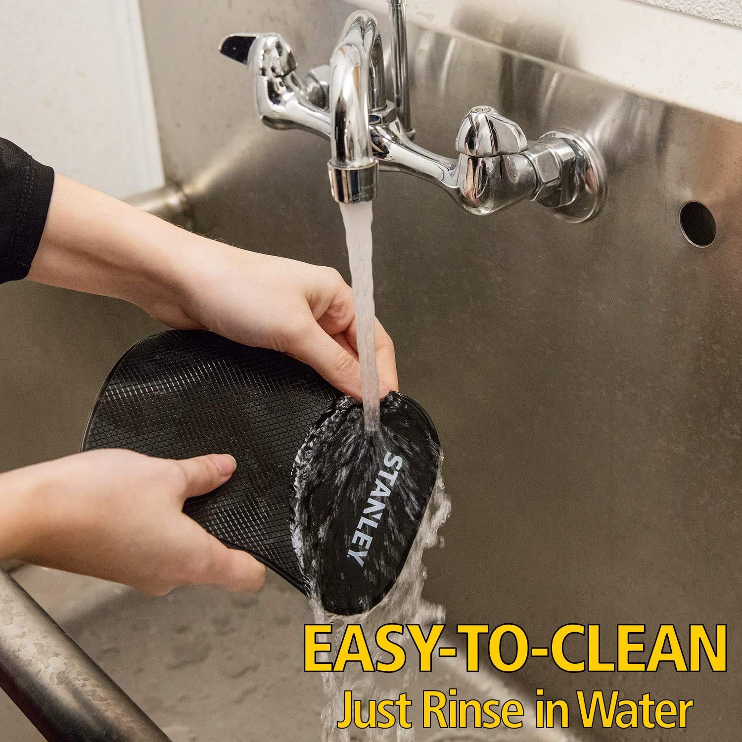 Stanley S4006 4.5 X 6.5 Extra-Strong Anti-Slip Grip Dashboard Gel Pad For Cell-Phone, Tablet, Gps, Keys Or Sunglasses, Pack Of 4