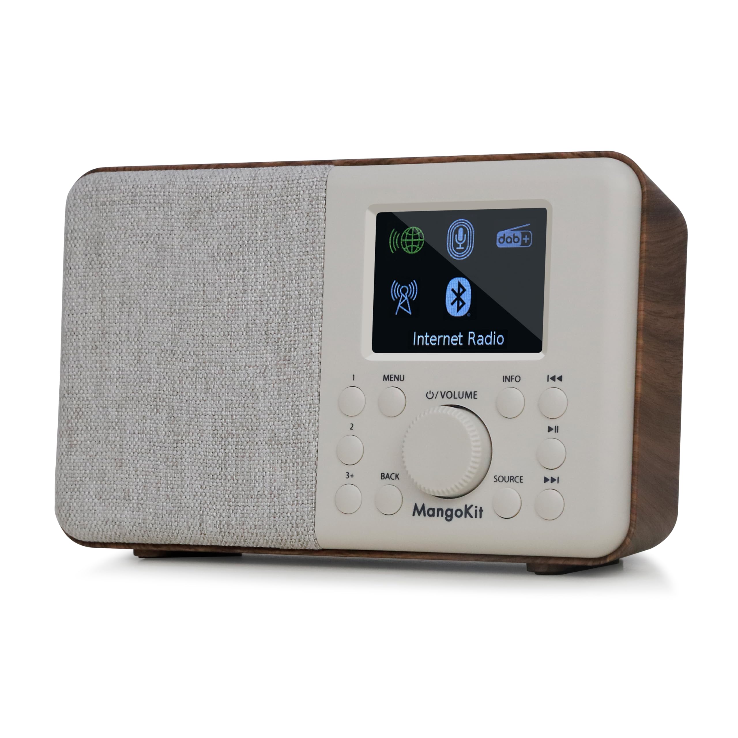 Mangokit Sr10 Internet Radio,Wifi Radio,Podcast Player, Bluetooth Speaker, Smart Radio, Portable Fm Radio, Mains And Battery Pow