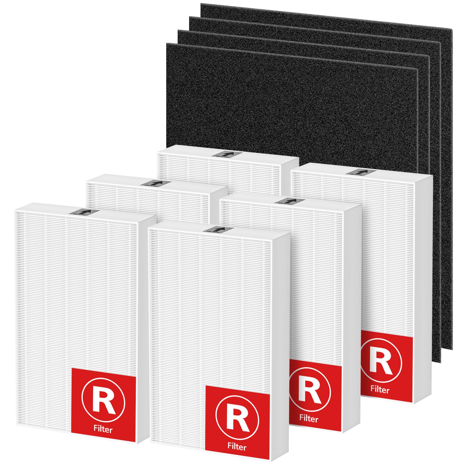 6 Pack Hpa300 Hepa Filter Replacement Compatible With Honeywell Hpa300 Hepa Air Purifier, Fits For Honeywell Air Purifier Filter