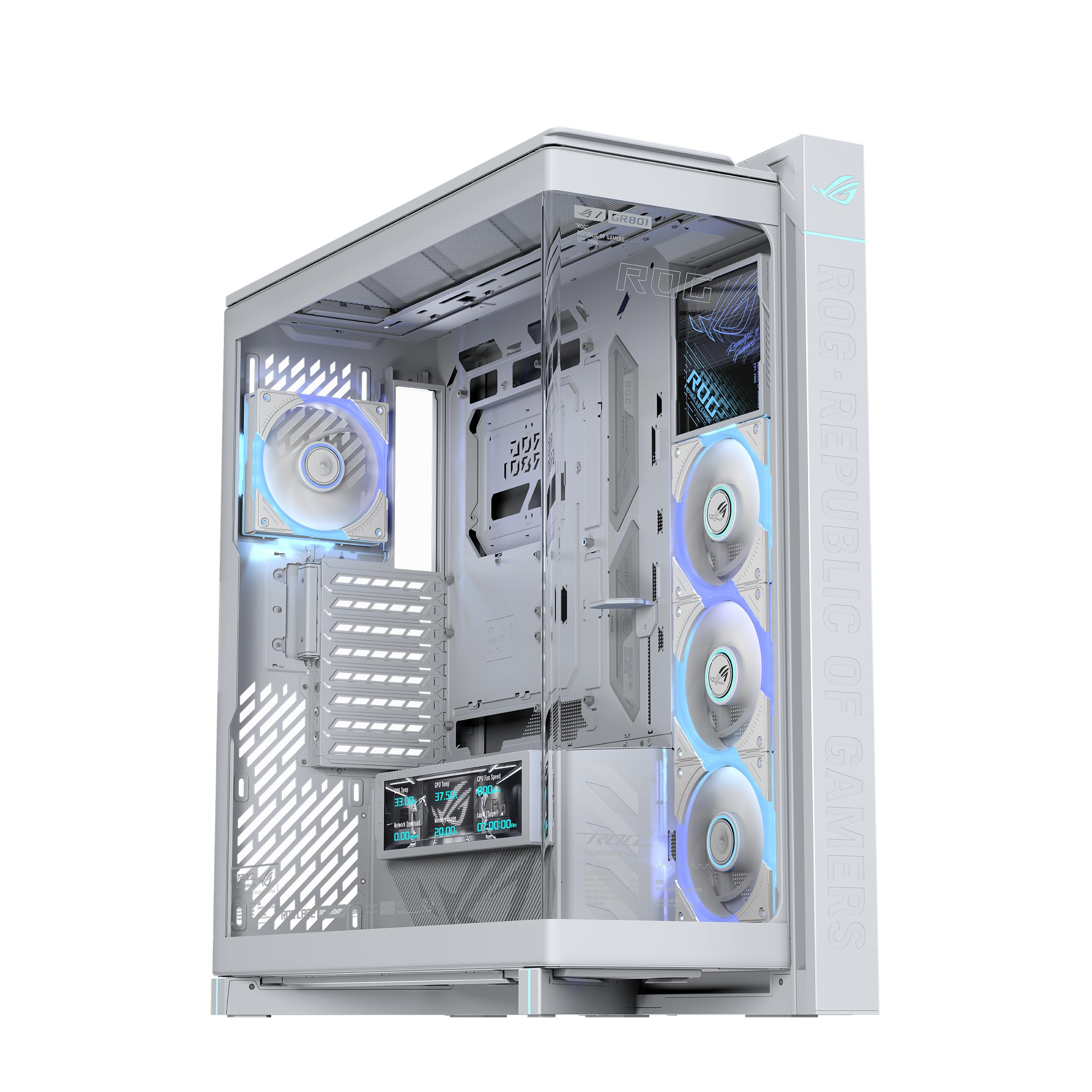 Asus CS ROG CRONOX GR801 CURVE TG SCREEN ARGB WHITE FullTower Curved TG Retail