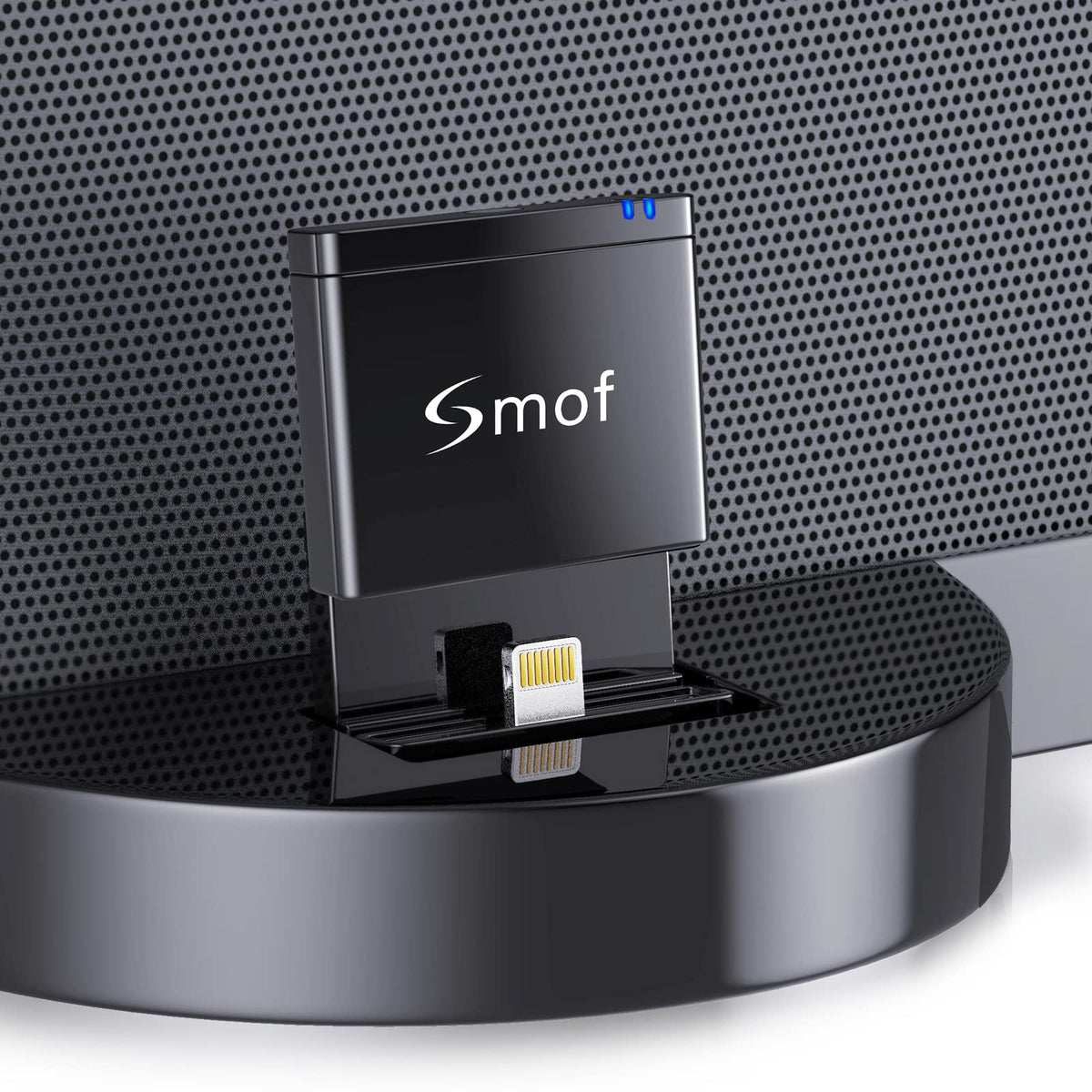 Smof 8 Pin Bluetooth Adapter Receiver,Wireless Bluetooth For Ipod Iphone Music Docking Stations,Bluetooth Adapter For Old Speakers Link Iphone/Android(Not Suitable For Cars)