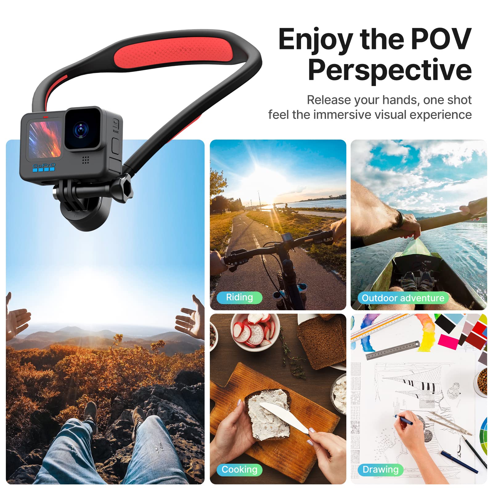 Magnetic Neck Holder Mount For Action Cameras   Ulanzi Go Quick Ii Pov Necklace Mount Quick Release Hands Free Mounting Attachments Vlog Aceessories