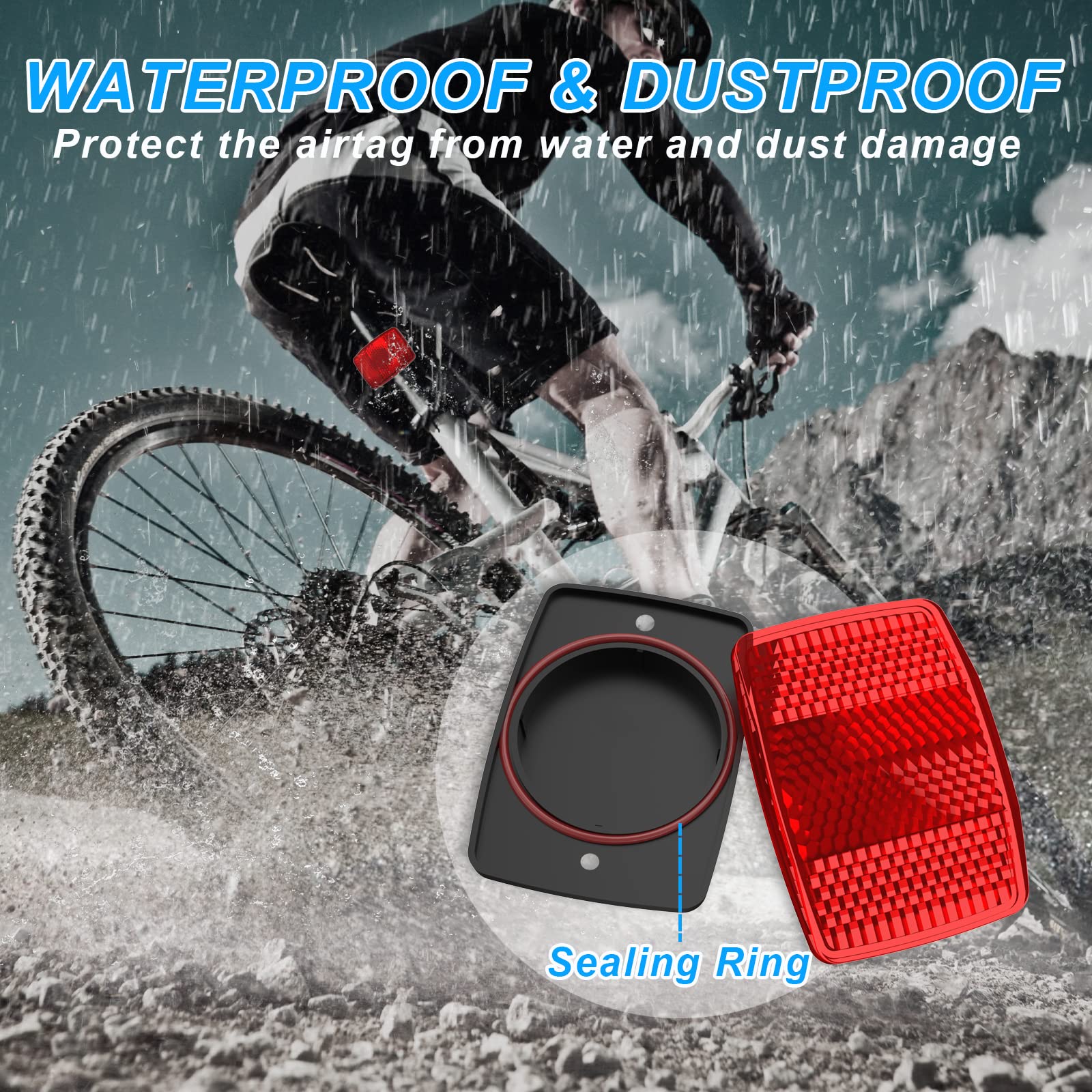 Airtag Bike Mount, Hidden Bike Gps Tracker Case For Apple Airtag, Airtag Bike Seatpost Reflector Mounts, Anti Theft Airtag Holde