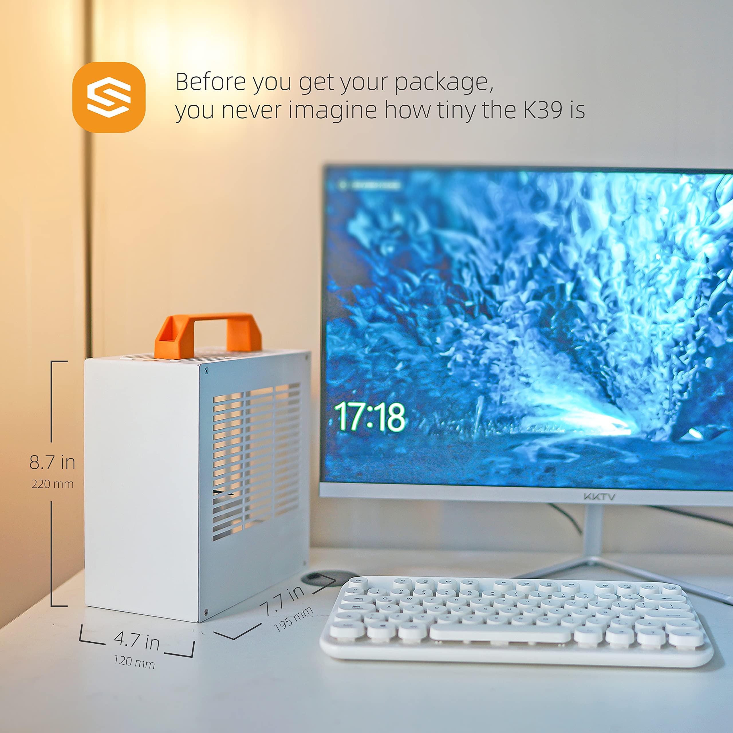 Sgpc Itx Mini Case   K39 (Steel) / Includes Two Handles/Comes With 2 Standard Ventilated Side Panels And 1 Extra Acrylic Ventila