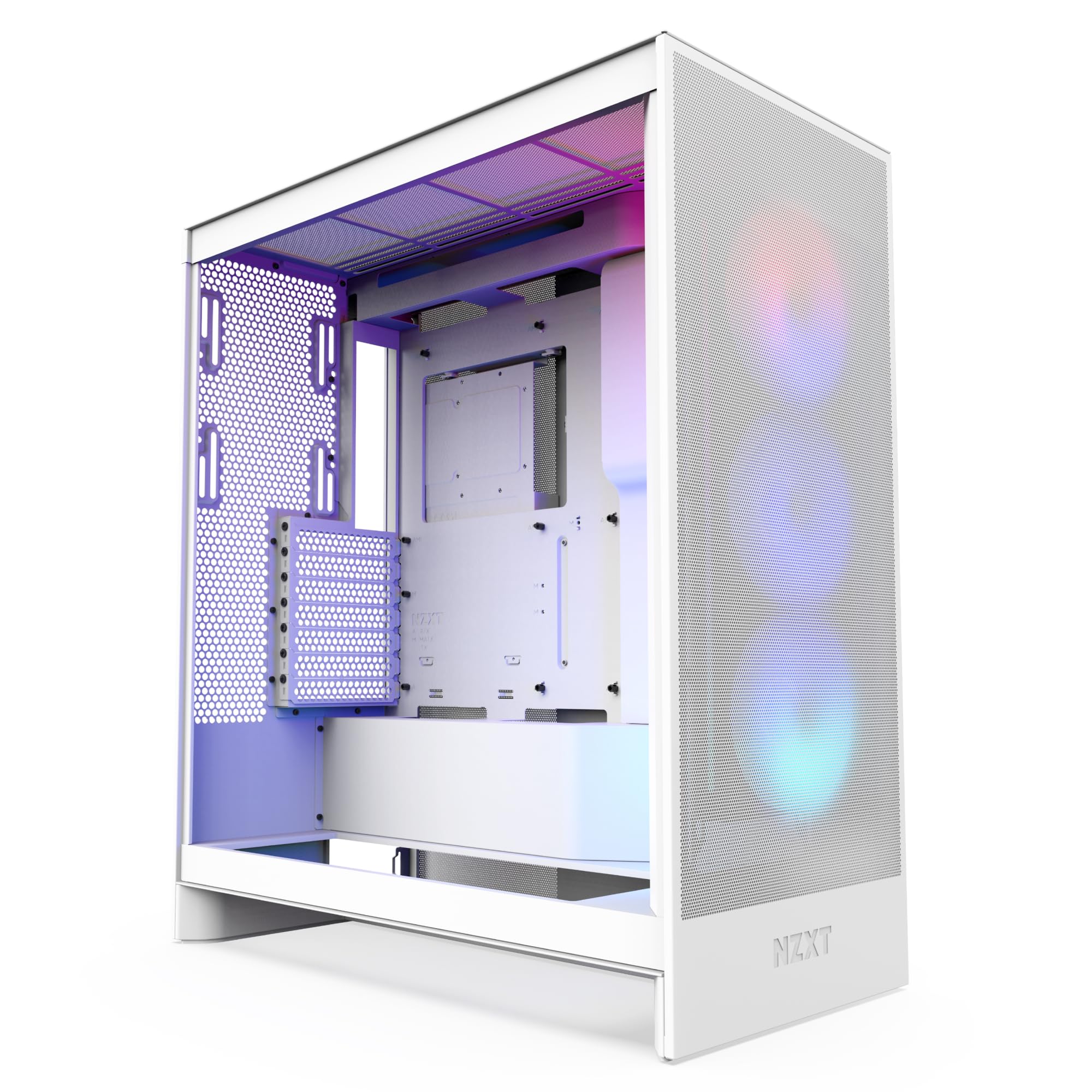 Nzxt H7 Flow Rgb | Mid Tower Atx Airflow Case With Rgb Fans | Supports Bottom Fans For Direct Gpu Cooling | Includes 360Mm Rgb S