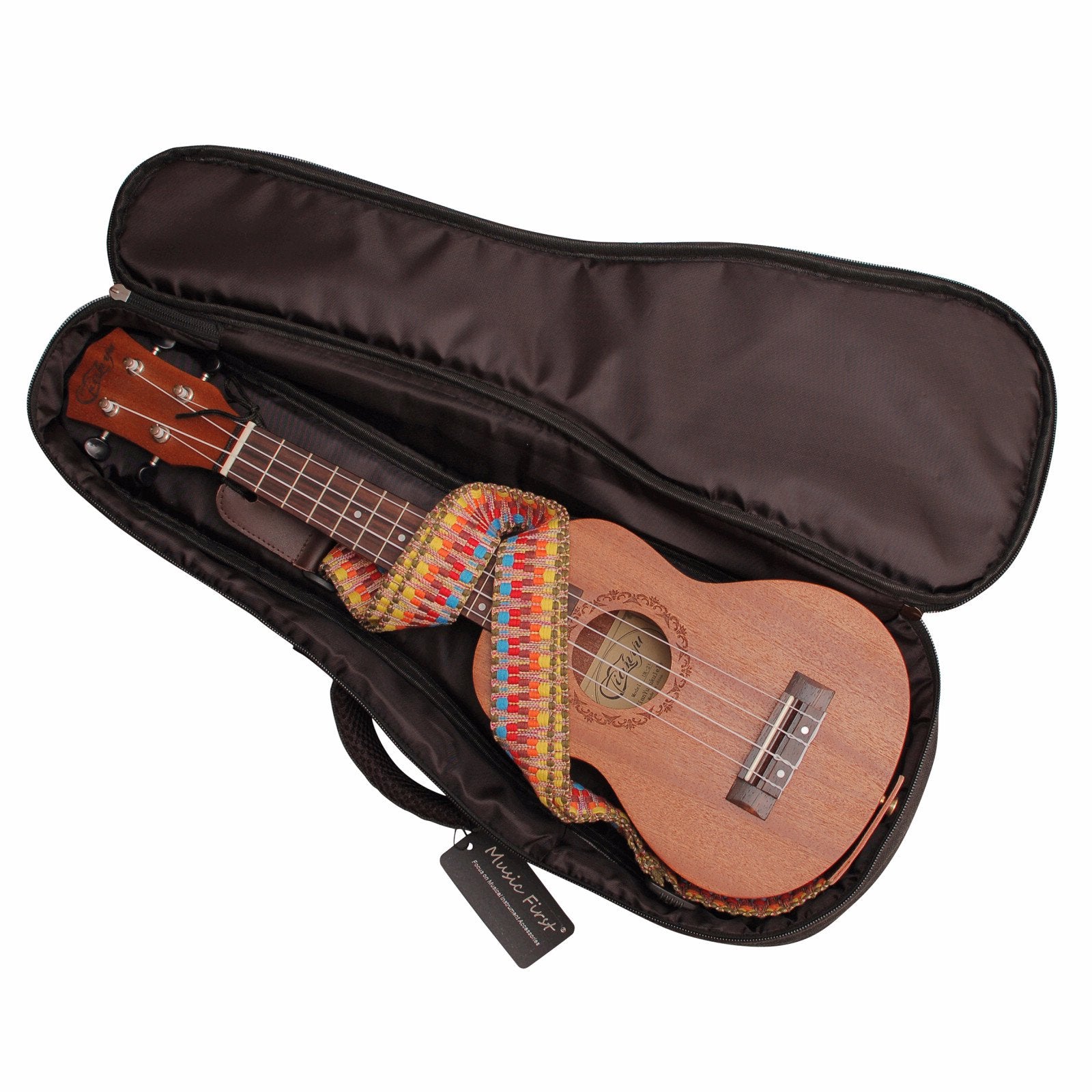 Music First Canvas Vintage Style 26/27 Inch Tenor ''Aztec'' Ukulele Case Ukulele Bag Ukulele Cover