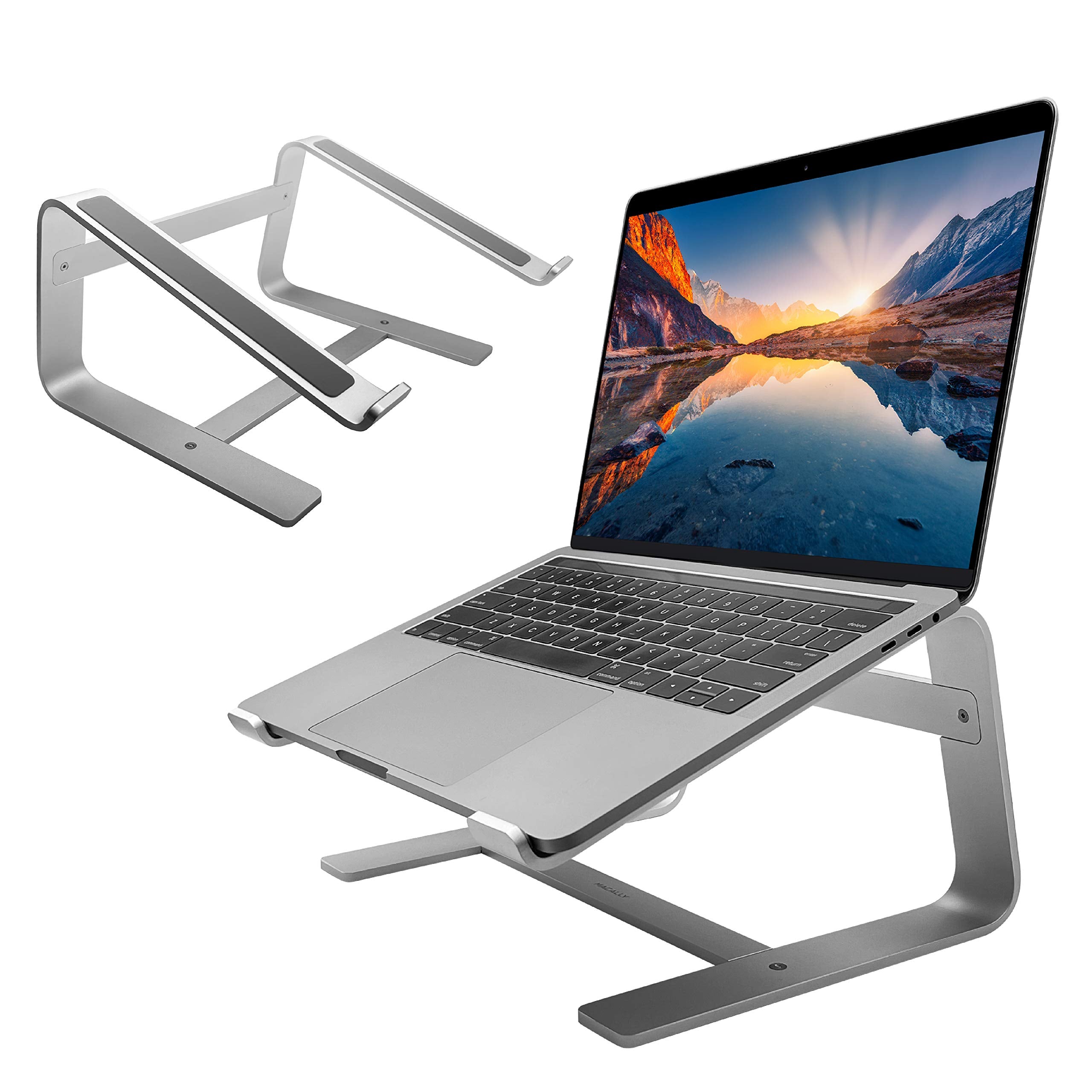 Macally Macbook Stand | Laptop Stand for Desk | Computer Stand (Universal 10-17.3) Premium Aluminum Stylish and Sturdy Laptop Ri