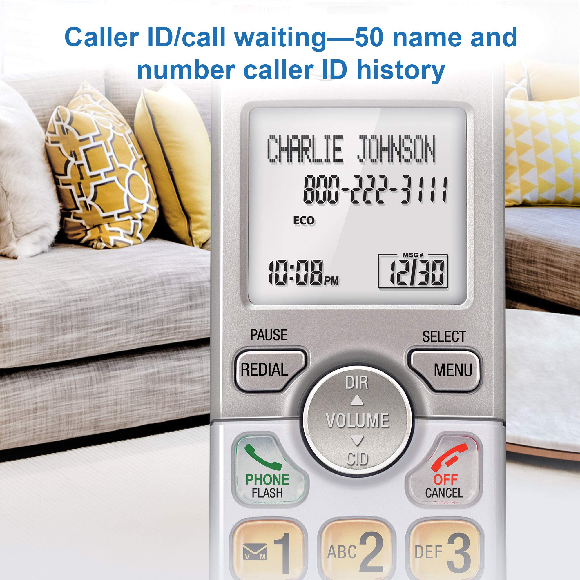 At&T El51303 3 Handset Dect 6.0 Cordless Home Phone Full-Duplex Handset Speakerphone,Backlit Display, Lighted Keypad,Caller Id/C