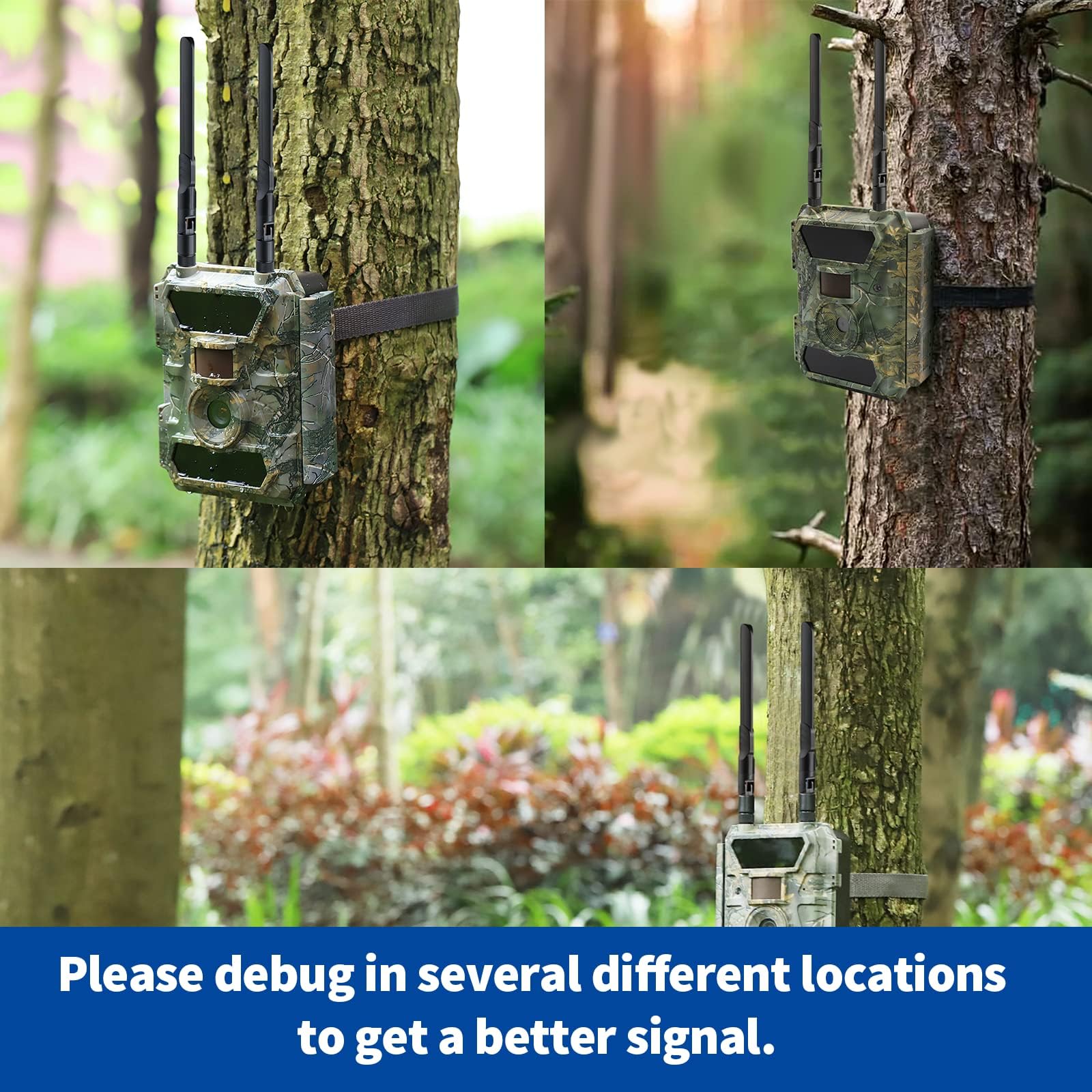 Bingfu 4G Lte Cellular Trail Camera Antenna 8Dbi Rp Sma Male Antenna (10 Pack) Compatible With Spypoint Link Micro Solar Evo Lin