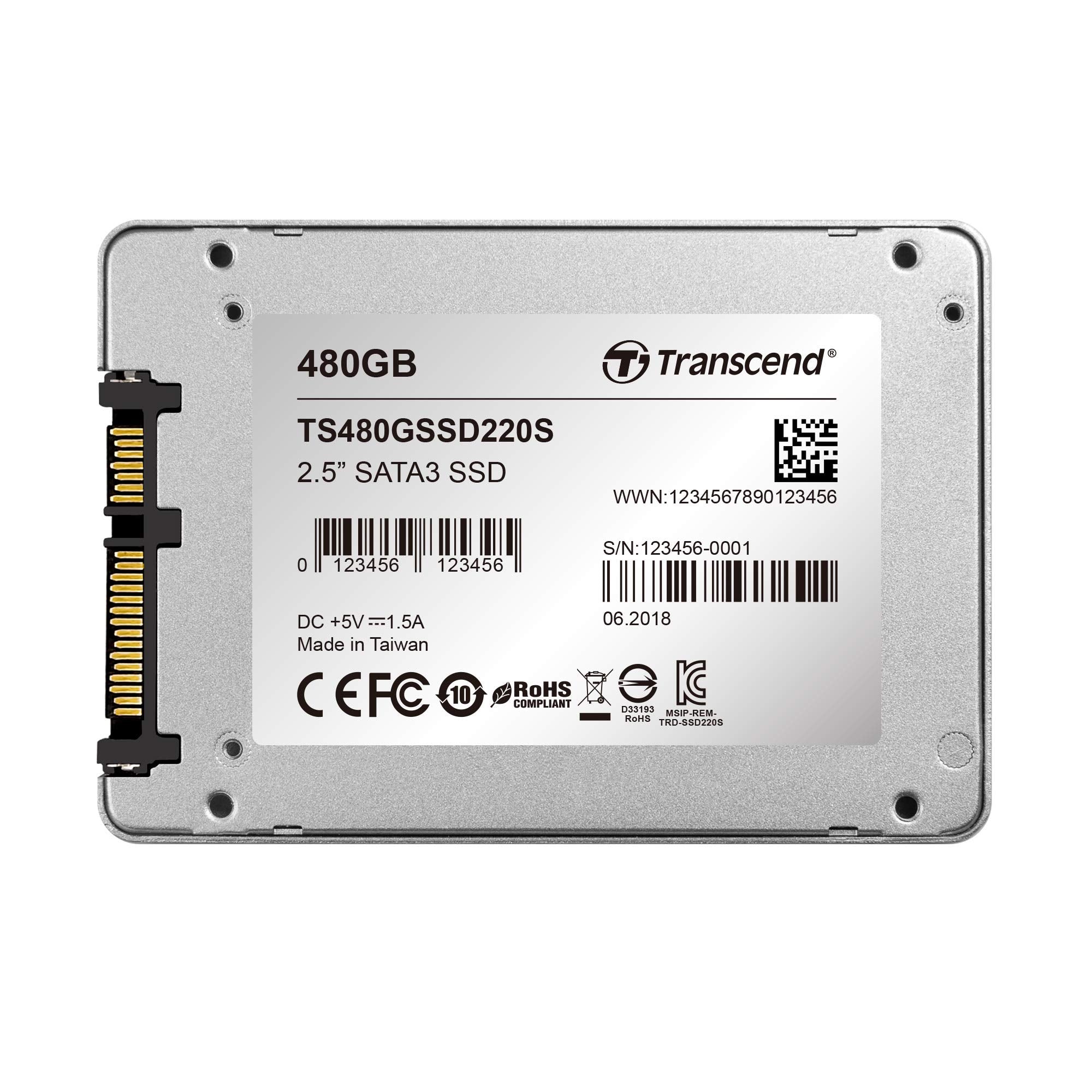 Transcend 480 GB TLC SATA III 6Gb/s 2.5' Solid State Drive (TS480GSSD220S)