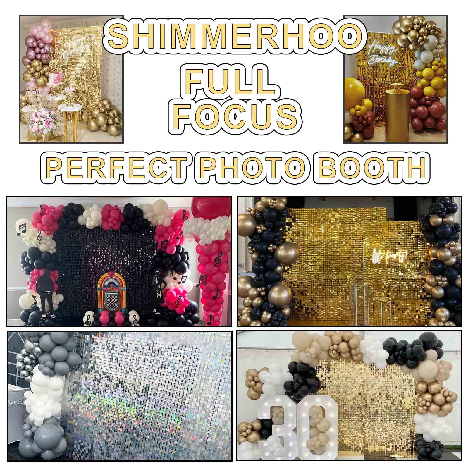 Shimmer Wall Backdrop Panel   Decorations Panel | Wedding, Birthday, Anniversary, Engagement & Bridal Shower Party Decor (15Pcs