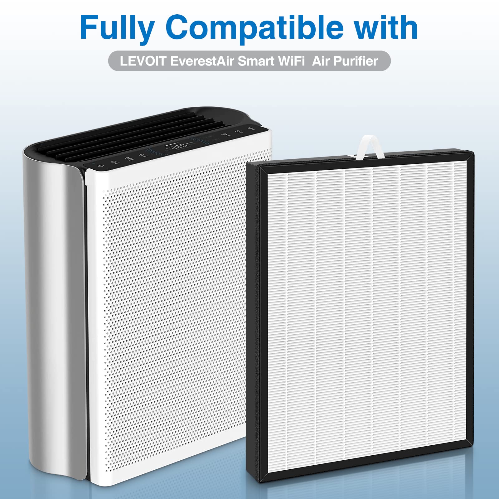 2 Pack Everestair/Everestair P Replacement Filter, Compatible With Levoit Everestair Air Purifier, High Efficiency Activated Car