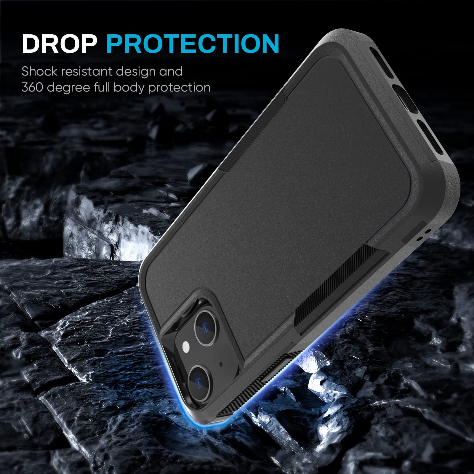 Maxcury Designed For Iphone 13 & 14 Case, [Full Protection] [Anti Fingerprint] [Anti Scratch] Heavy Duty Protection Phone Case C