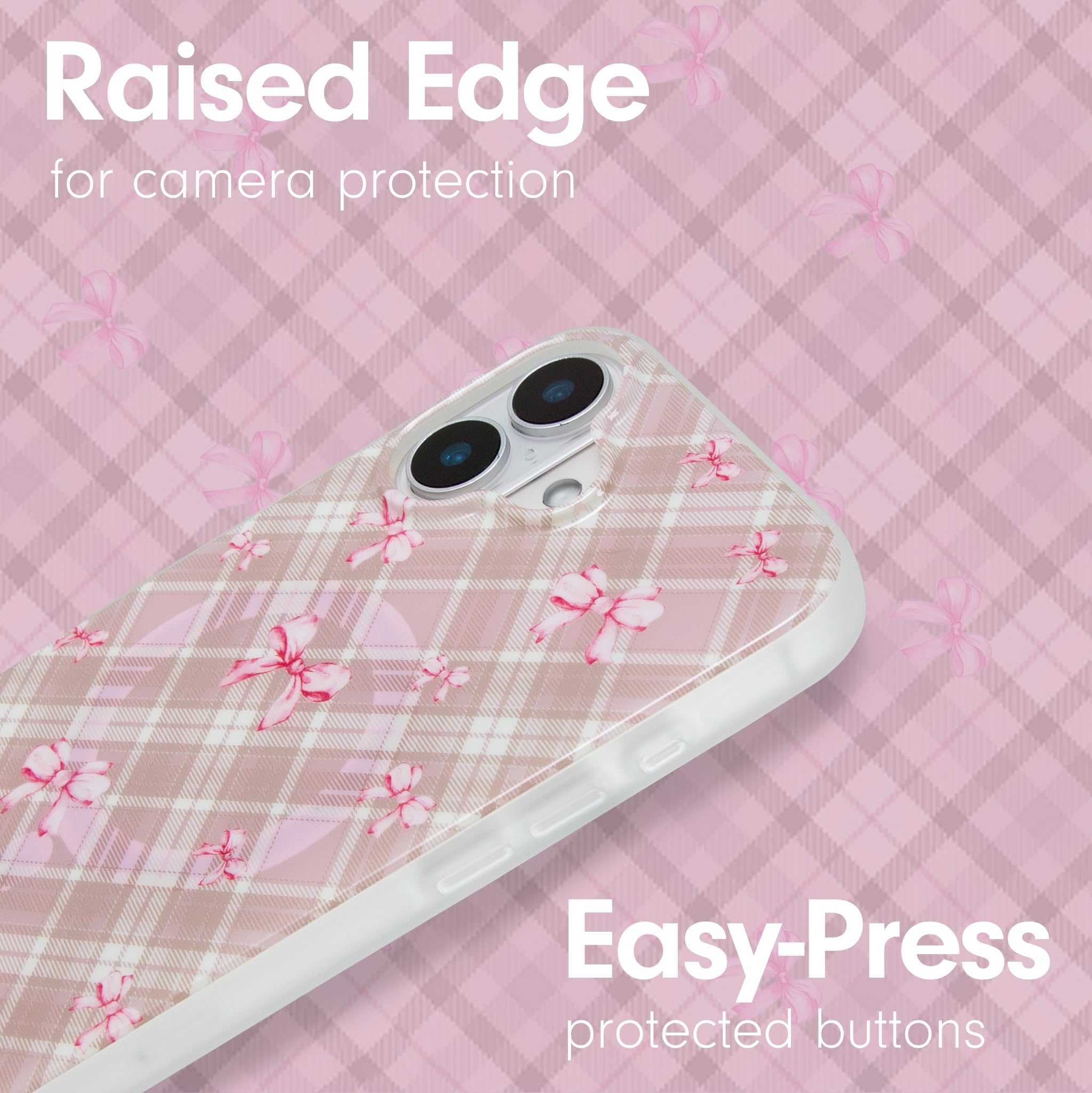 Sonix Case For Iphone 16 Plus | Compatible With Magsafe | 10Ft Drop Tested | Bows | Clueless Pink