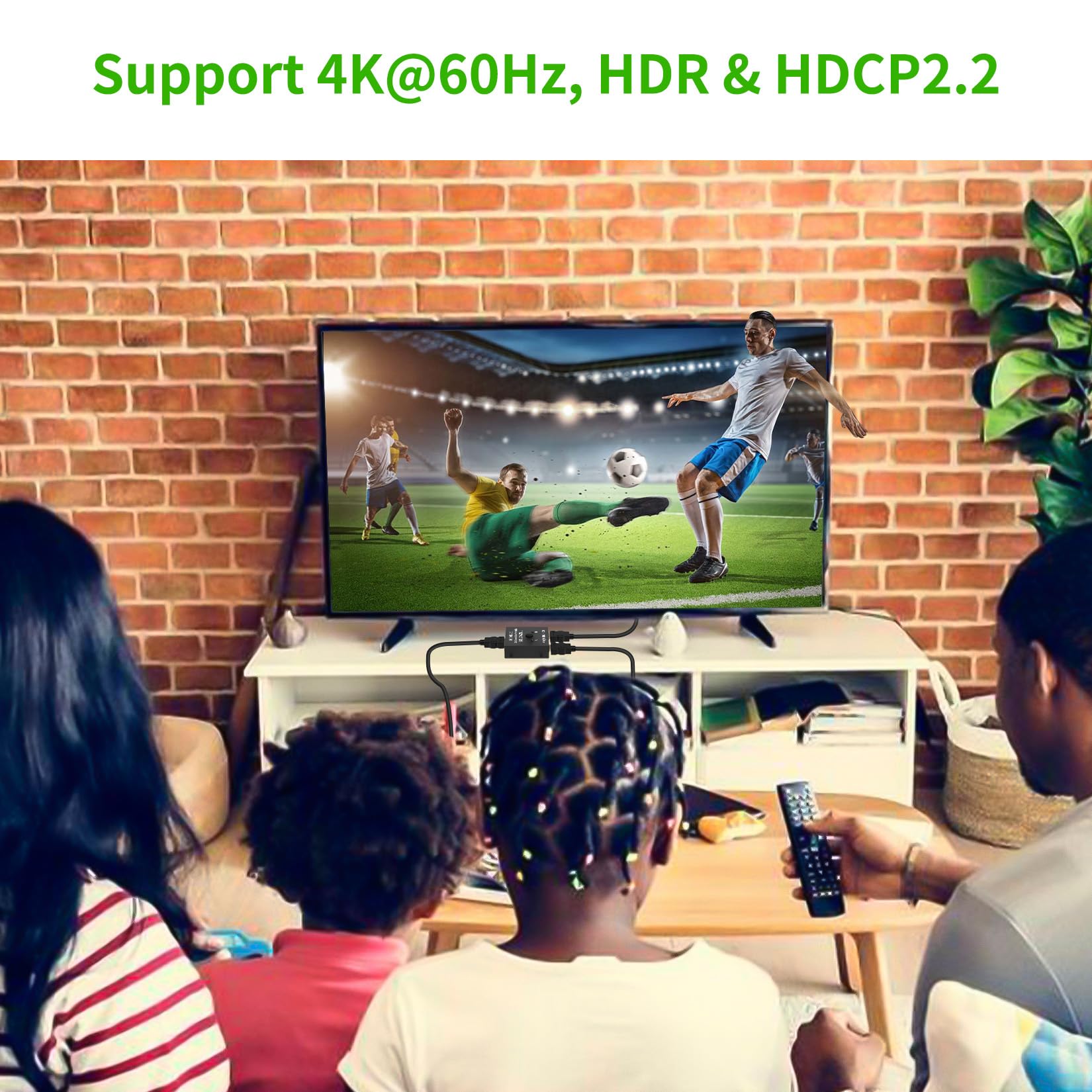 Hdmi Switch Splitter 4K@60Hz, Bolaazul Bi Directional Hdmi 2.0 Splitter Switcher 1 In 2 Out/2 In 1 Out Hdmi Switch 2 Port Displa