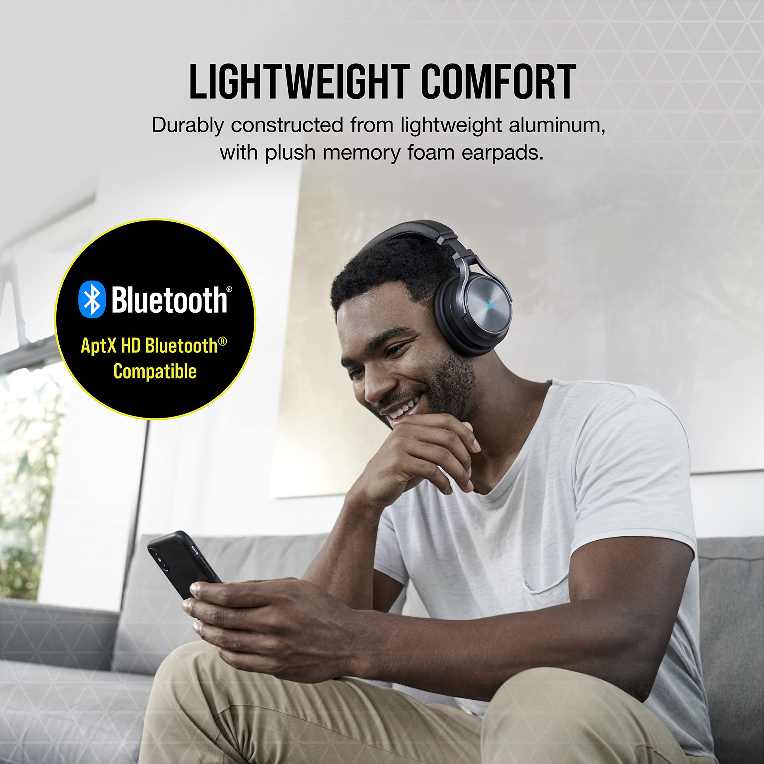 Corsair Virtuoso Rgb Wireless Xt Multiplatform Gaming Headset With Bluetooth - Dolby Atmos - Broadcast Quality Microphone - Icue