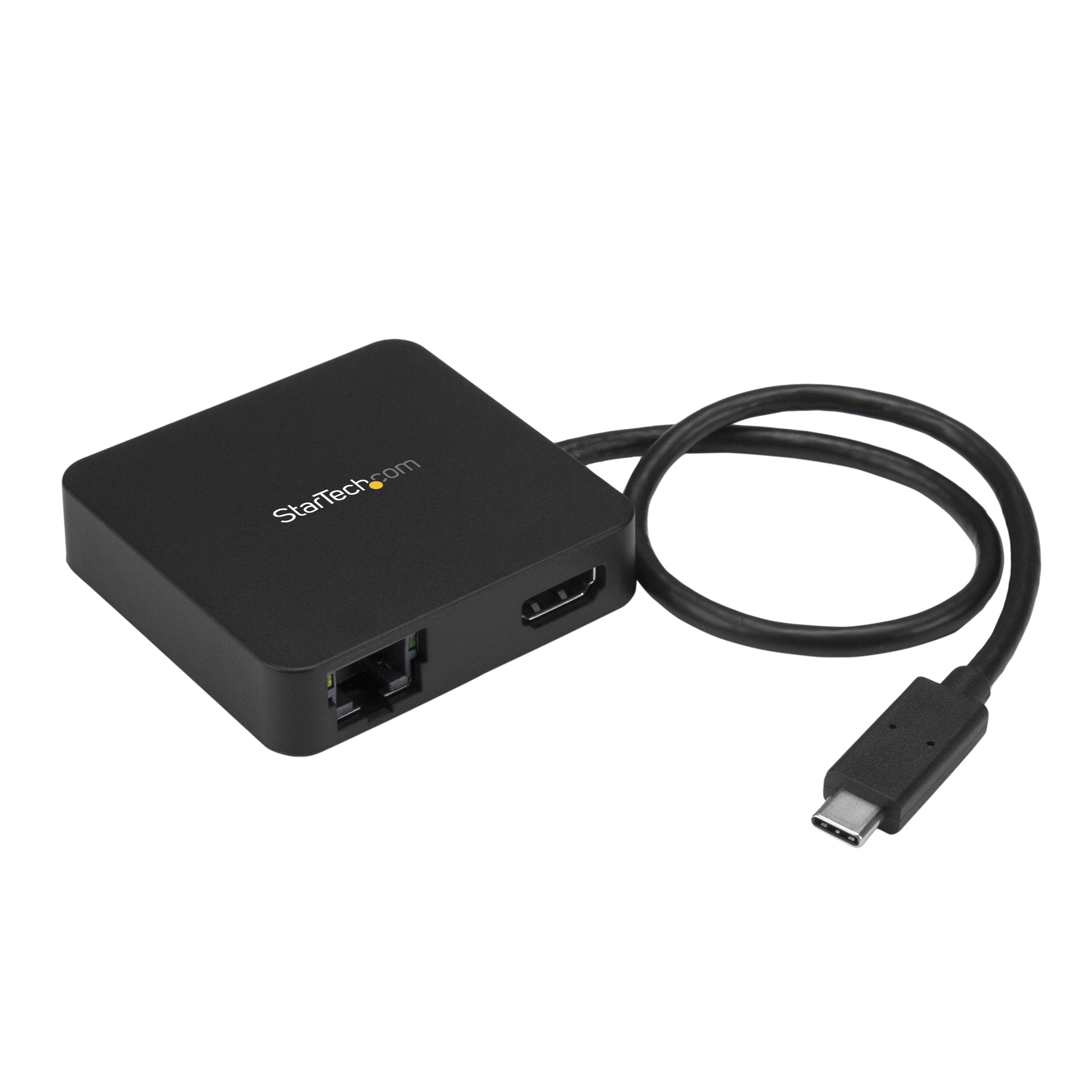 StarTech.com USB C Multiport Adapter   Portable USB C Mini Dock 4K HDMI Video   Gigabit Ethernet, USB 3.0 Hub (1x USB A 1x USB C)   USB Type C Multiport Adapter   Thunderbolt 3 Compatible, TAA