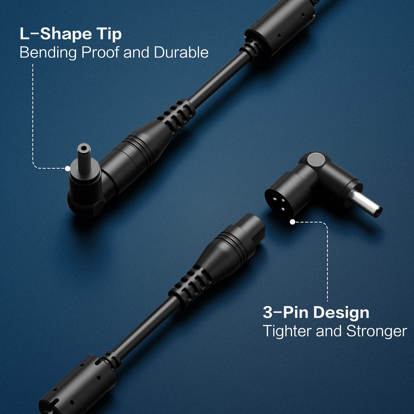 Powseed Universal Laptop Charger 45W For Hp Dell Acer Asus Samsung Sony Toshiba Fujitsu Gateway Delta Nec Liteon Notebook Chromebook Ultrabook 18.5V 19V 19.5V 20V Computer Power Cord Ac Adapter