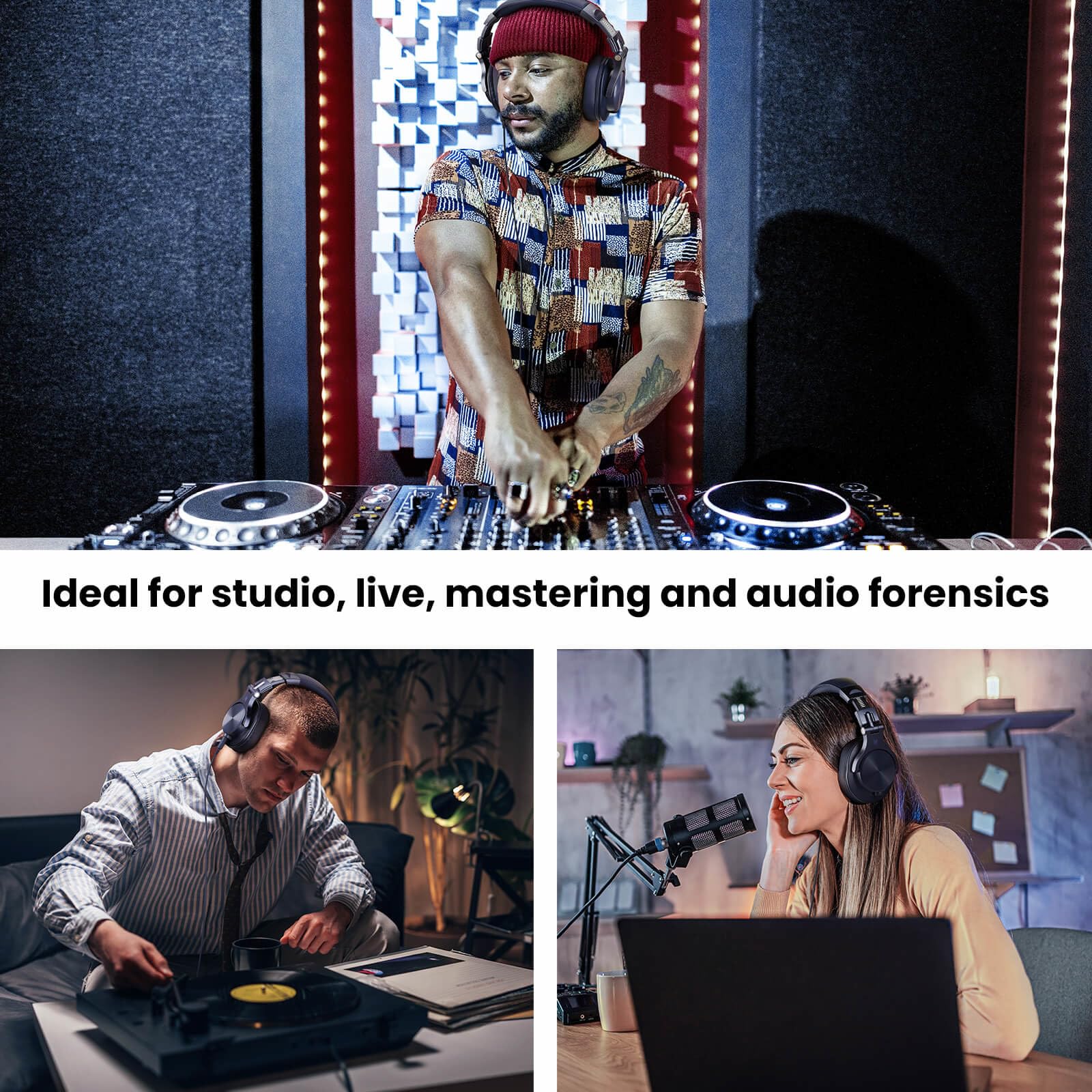 Oneodio A71 Hi Res Studio Recording Headphones   Wired Over Ear Headphones With Shareport, Monitoring & Mixing Foldable Headphon