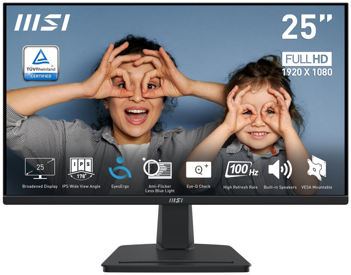 25'' F Ips 1920X1080 Fhd 100Hz|25'' Flat Non Gaming Monitor, Matte Black, Ips Panel, 1920X1080 Fhd Resolution, Non Glare With Na