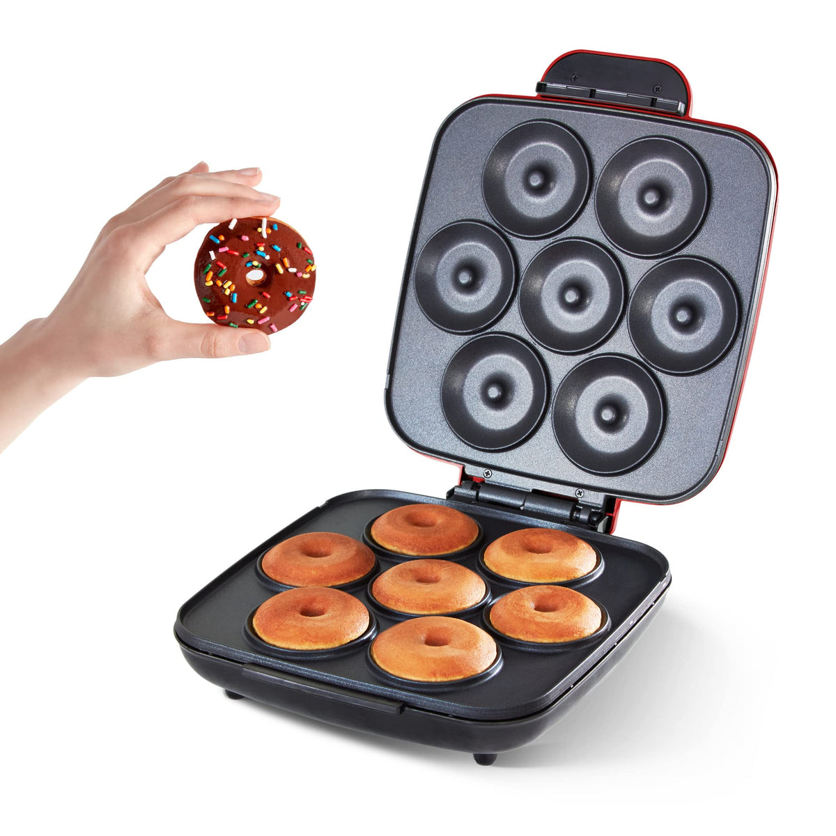 Delish By Dash Donut Maker For Snacks, Dessert, And More   Red