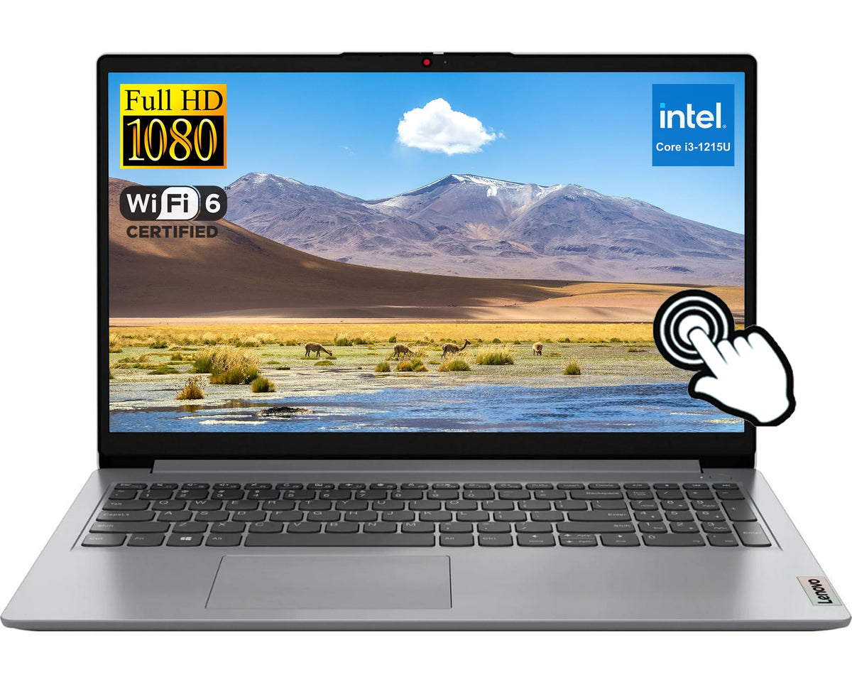 Lenovo Ideapad 15 Laptop Touchscreen, Intel 6 Core I3 1215U, 16Gb Ram, 512Gb Ssd, 15.6'' Fhd, Webcam, Bluetooth, Wi Fi6, Sd Card