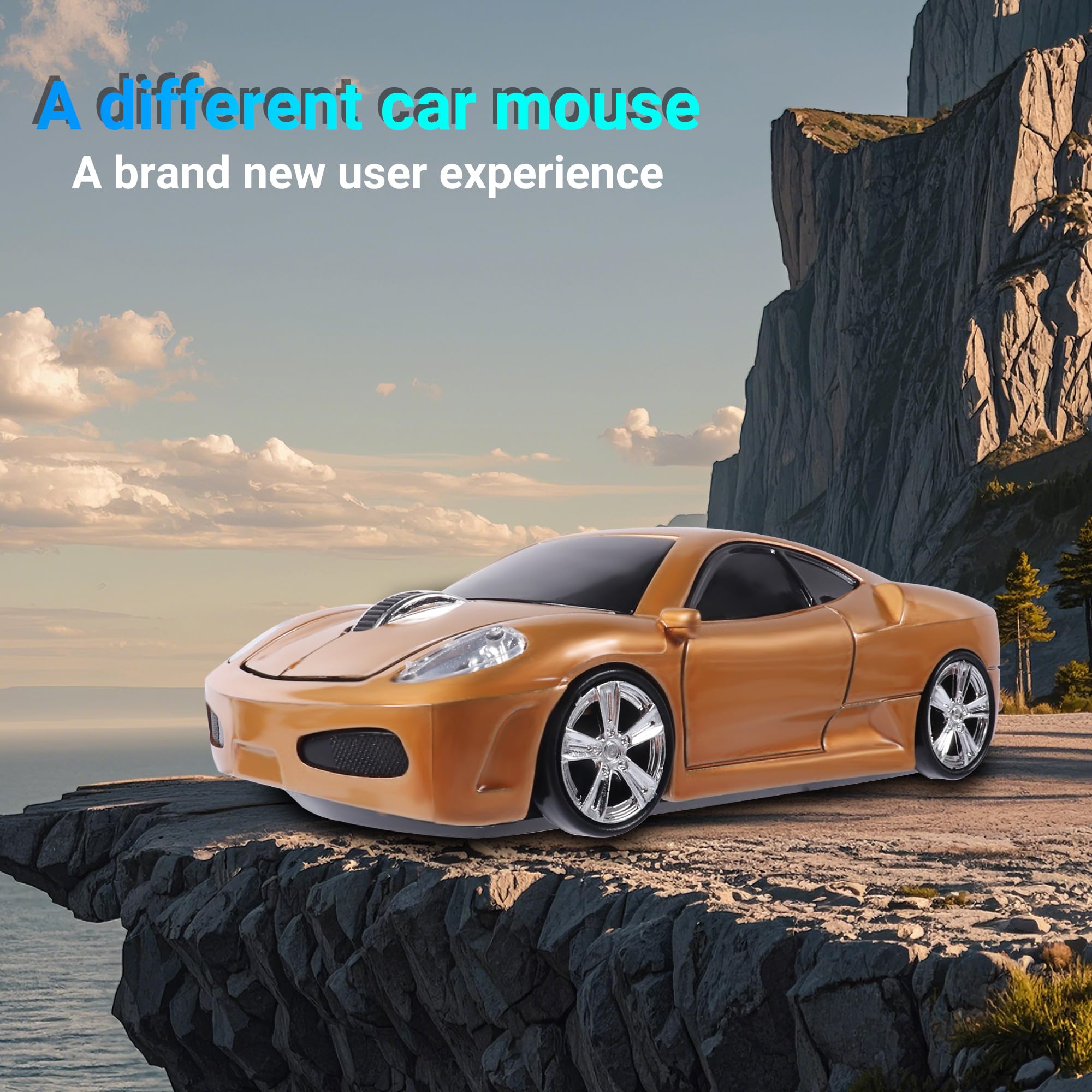 Elec Space Wireless Mouse 2.4Ghz Cool Sport Car Shape Wireless Mouse Optical Cordless Mice With Usb Receiver For Pc Laptop Compu
