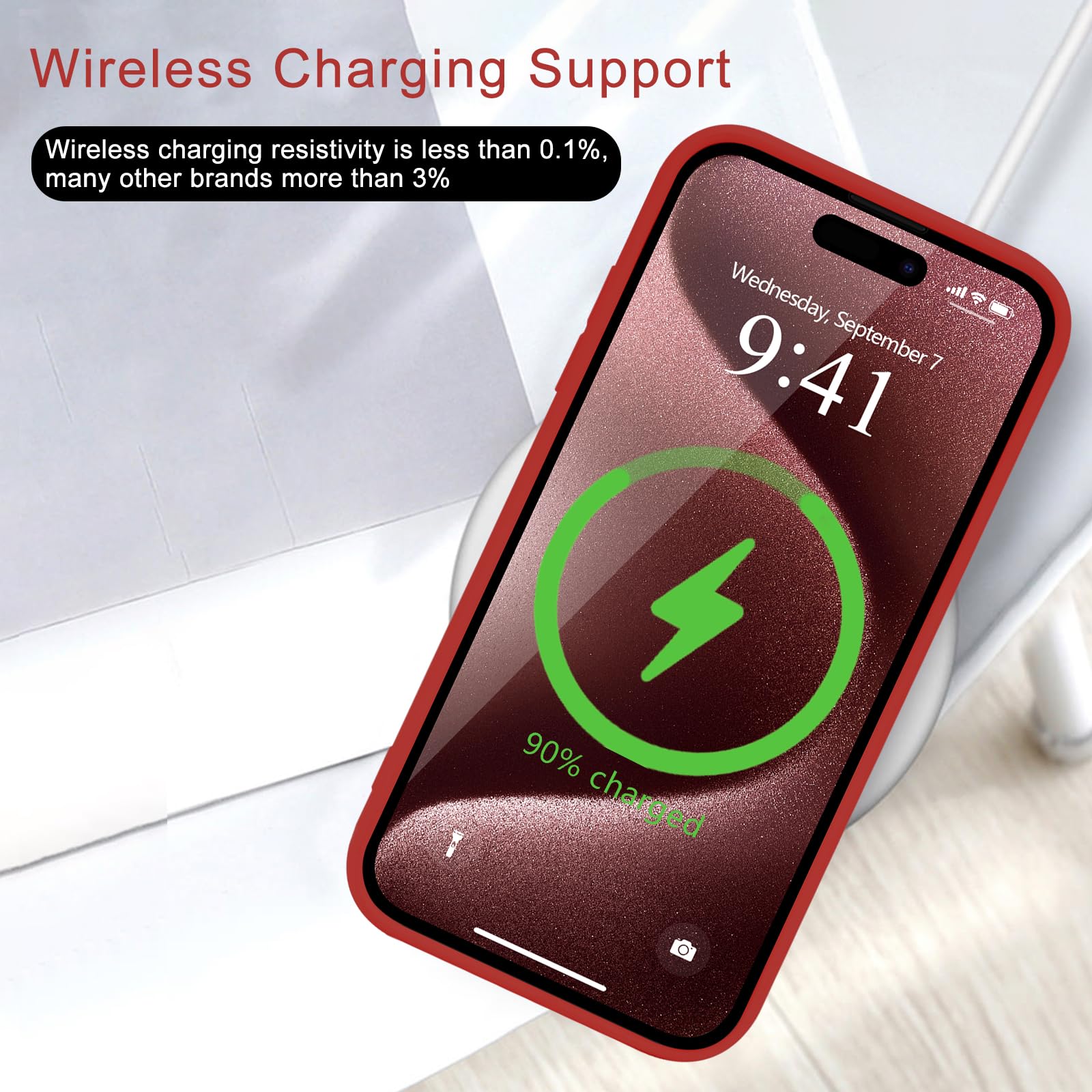 Wirvyuer For Iphone 14 Pro Case Cute Heart Pattern Soft Shockproof Slim Protective Silicone Phone Case Cover For Women Girls, Br