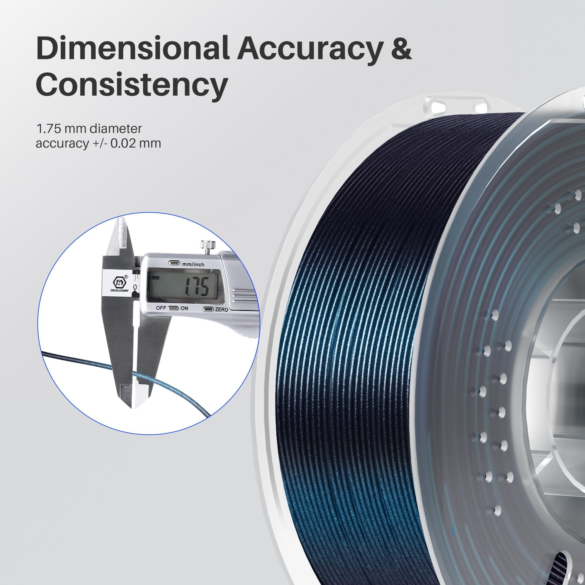 Elegoo Pla Filament 1.75Mm Galaxy Black 1Kg, Shiny 3D Printer Filament Dimensional Accuracy +/  0.02Mm, 1Kg Spool(2.2Lbs) 3D Pri