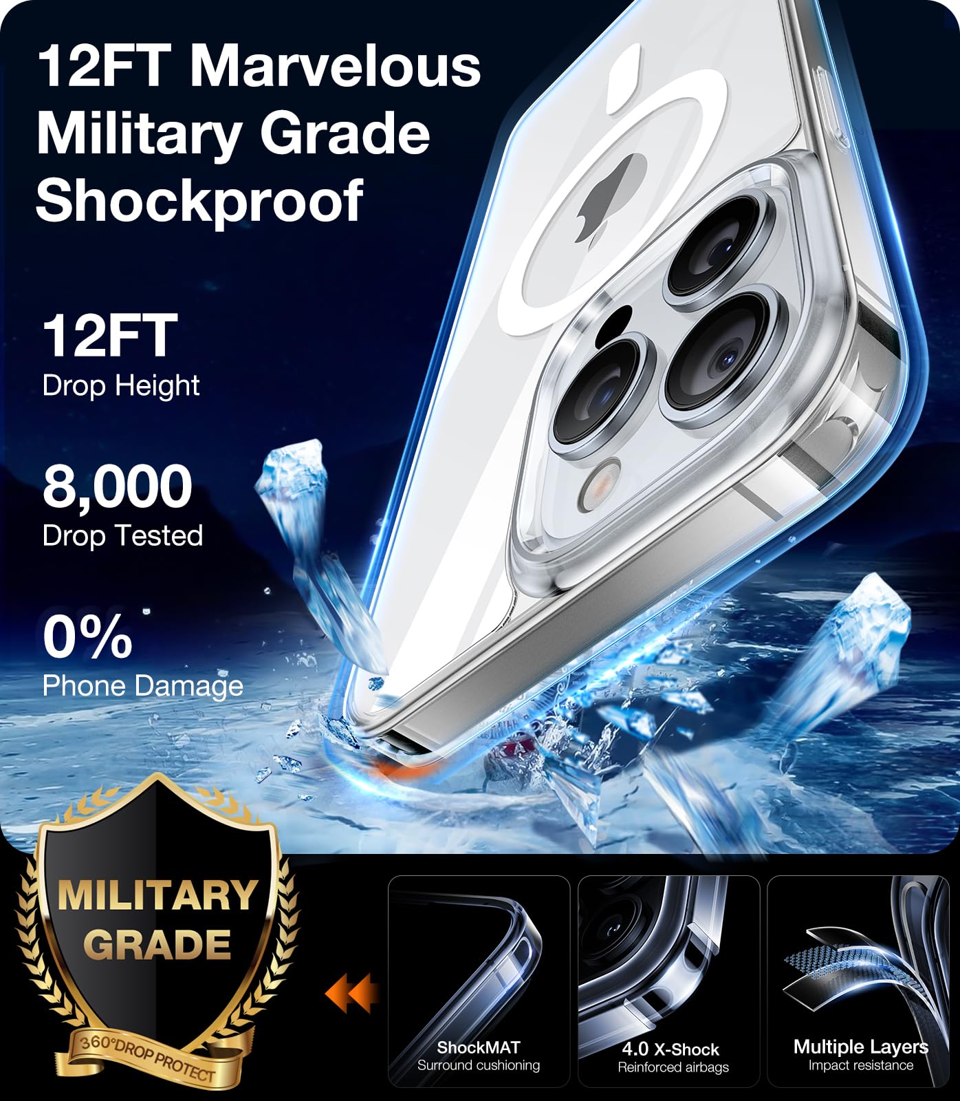 Torras Magnetic Case [ Never Yellow][Military Grade Drop Tested] [Compatible With Magsafe] Protective Slim Case Designed For Iph