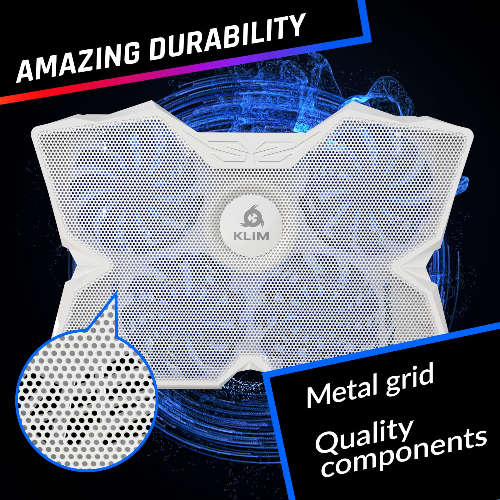 Klim Wind Laptop Cooling Pad   More Than 500 000 Units Sold   New 2024   The Most Powerful Rapid Action Cooling Fan   Laptop Sta