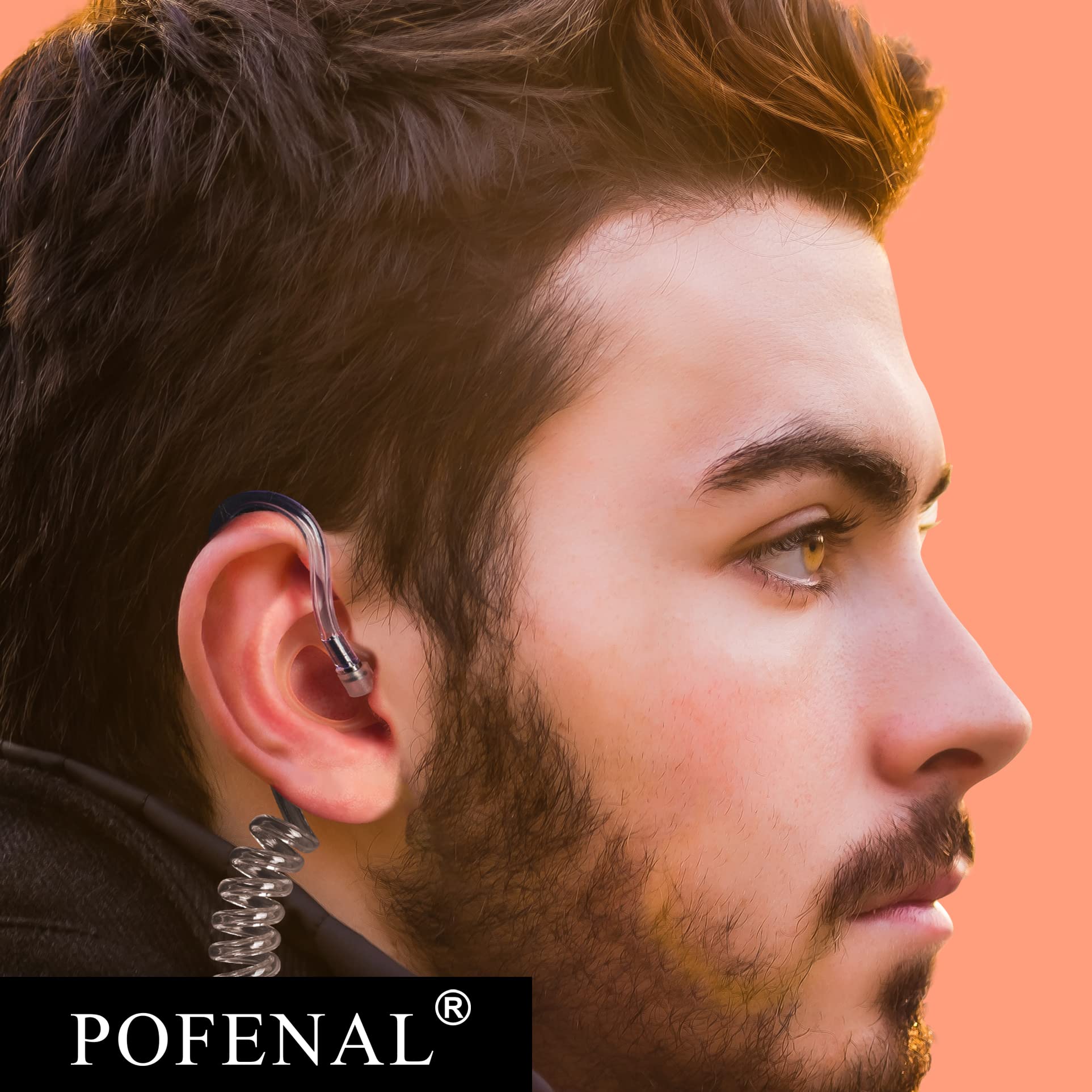 Pofenal Universal Replacement Insert Silicone Soft Earmold For Baofeng Motorola Kenwood Retevis Midland Two Way Radios Headset (