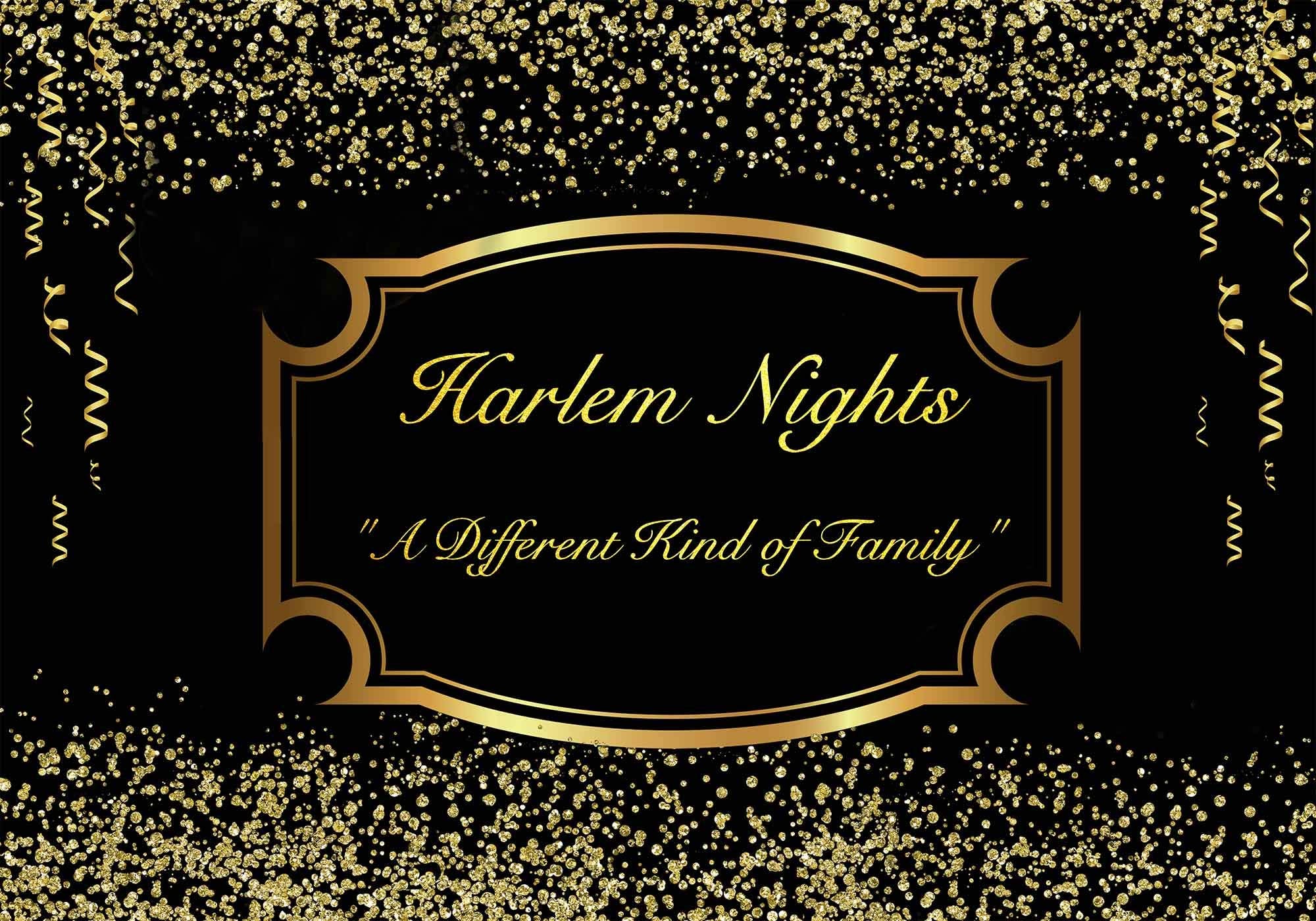 Harlem Night Background 10X7Ft Party Golden Ribbon Diamond Photo Studio Photo Booth Backdrop Props Hxme402