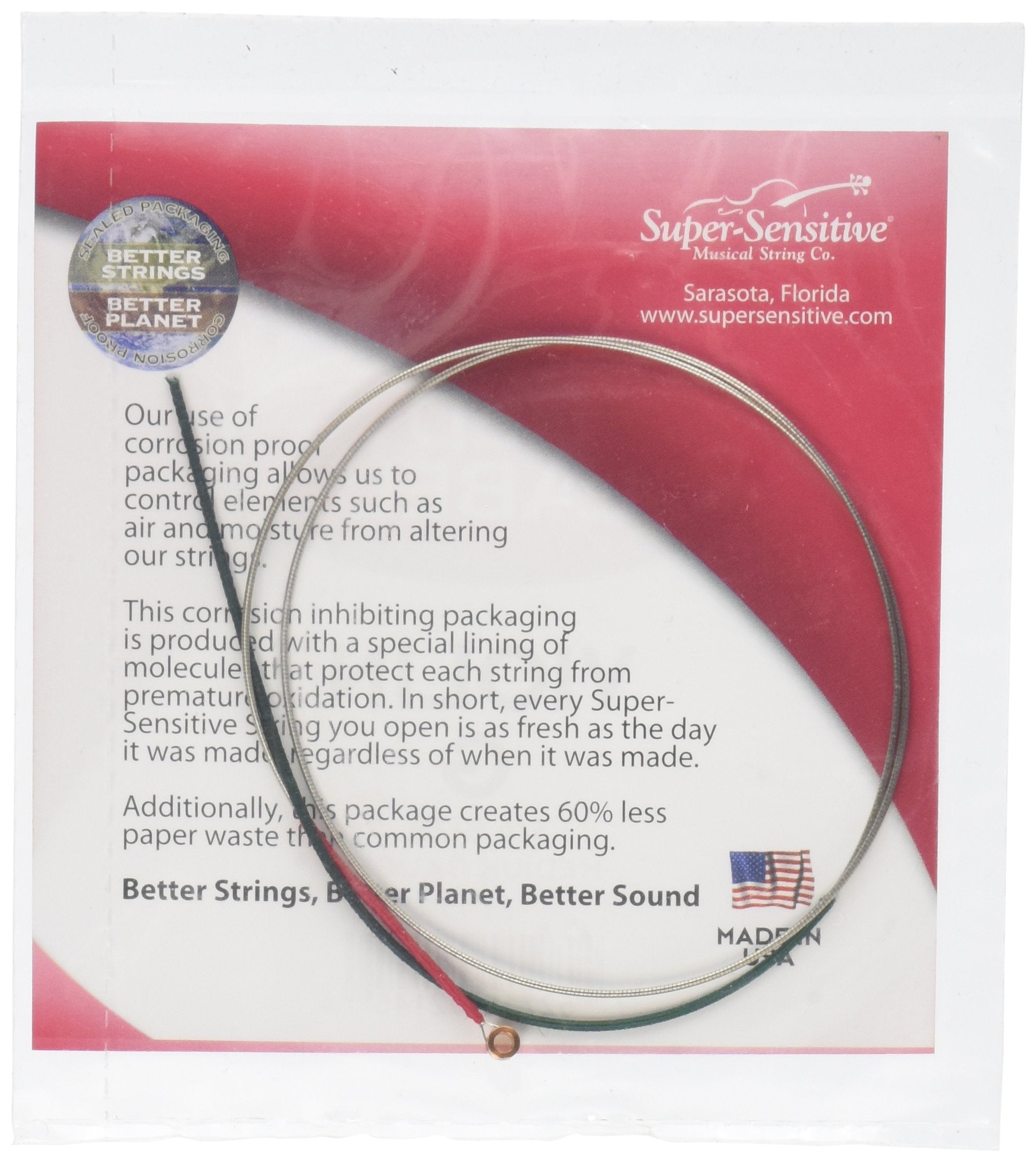 Super Sensitive Red Label Violin G String 3/4 Medium