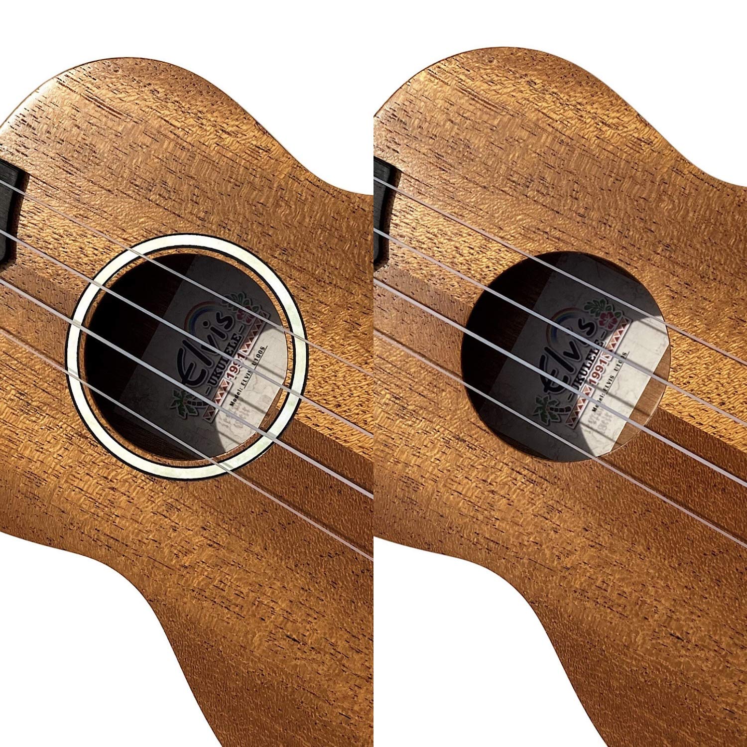 Inlay Sticker For Tenor Ukuleles - Soundhole Rosette/Purfling - White Pearl