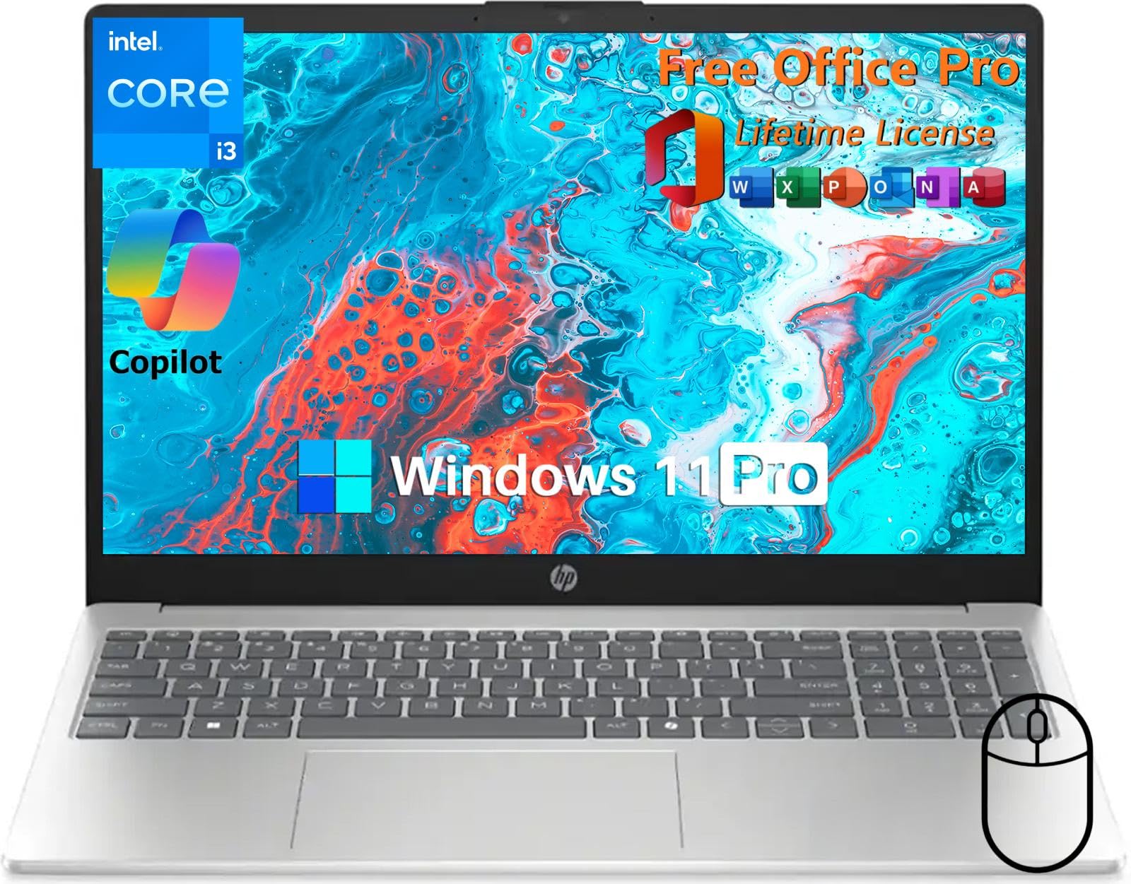 Hp 15.6'' Touchscreen Laptop Computer, Intel 13Th Core I3-1315U(Up To 4.5Ghz), Intel Uhd Graphics, 64 Gb Ram, 1 Tb Ssd, Long Bat