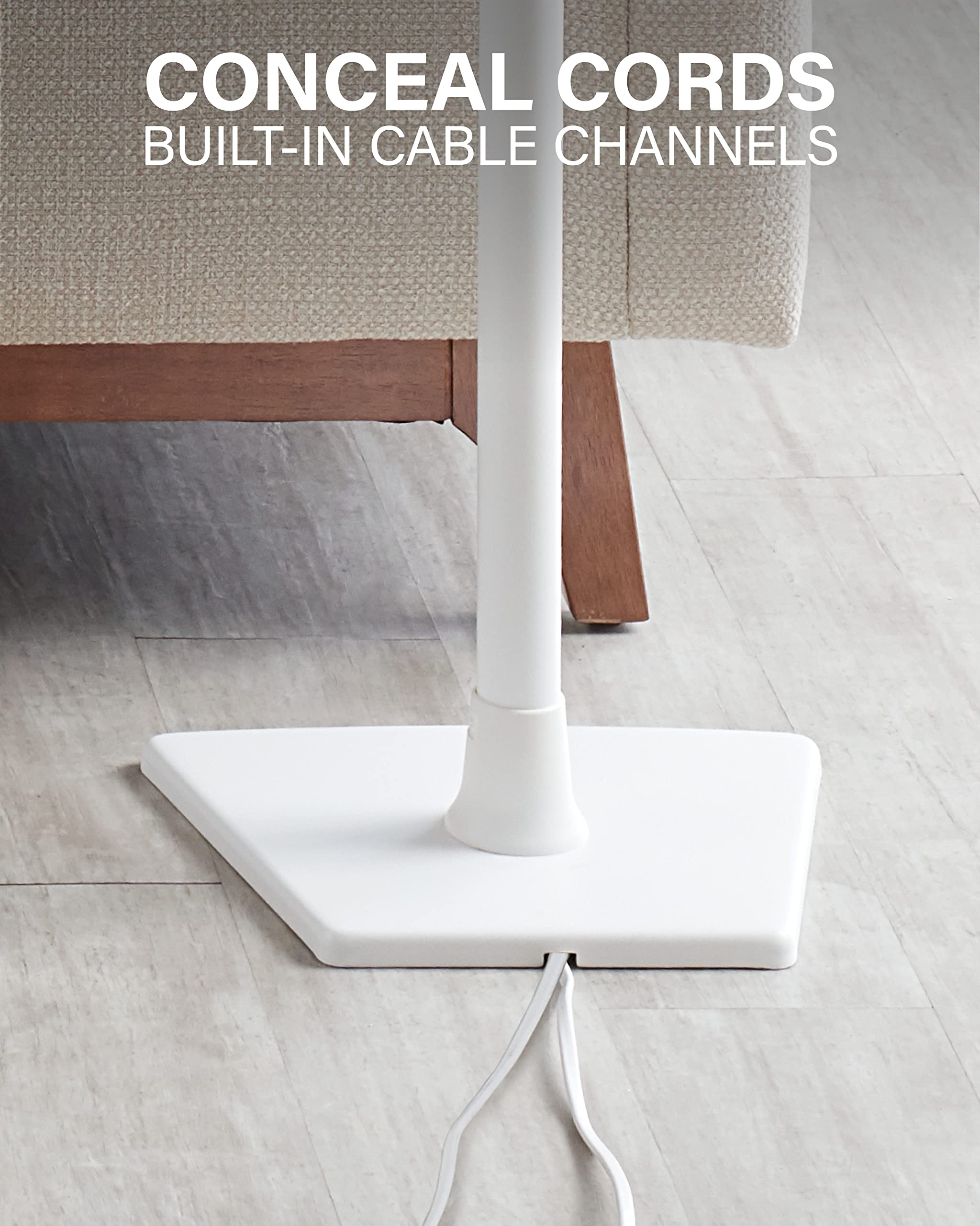 Sanus Speaker Stands Pair For Sonos One, One Sl & Play:1 Speakers   Premium Fixed Height Speaker Stand W/Built In Cable Manageme