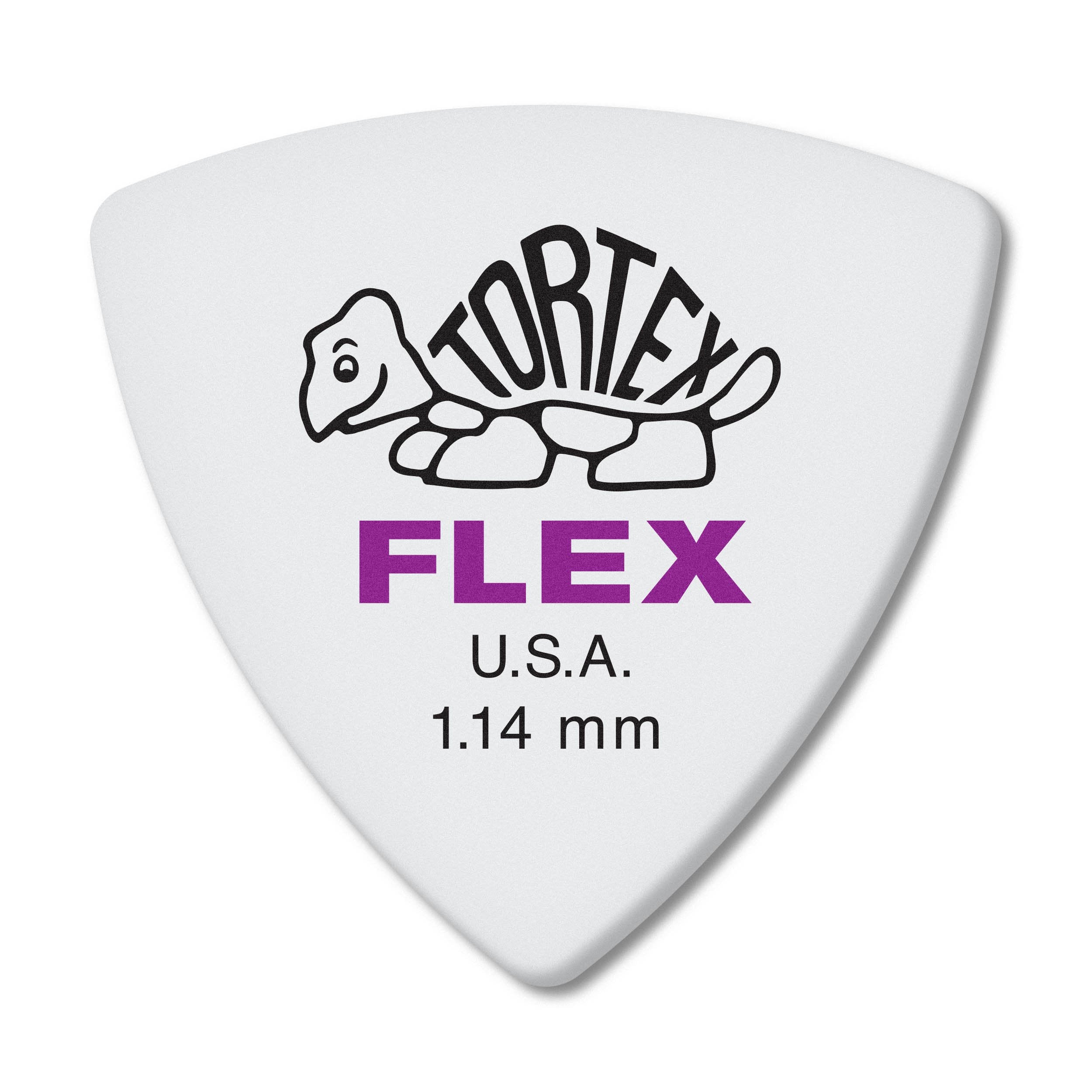 Jim Dunlop Dunlop Tortex Flex Triangle 1.14Mm Purple Guitar Pick 72 Pack (456R1.14)