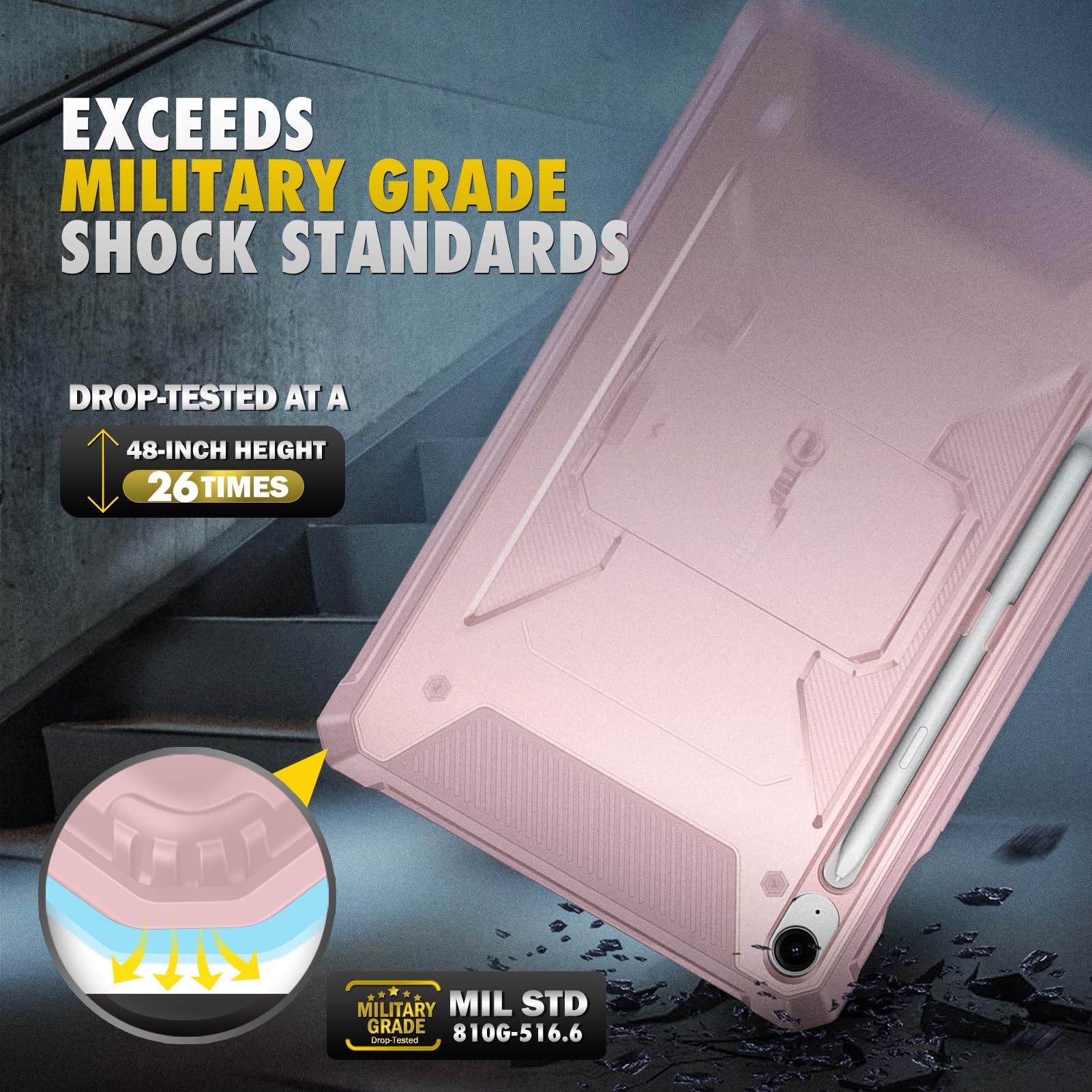 Fintie Shockproof Case For Samsung Galaxy Tab S9 Fe 5G 10.9 Inch/Galaxy Tab S9 11 Inch 2023, Tuatara Rugged Unibody Hybrid Full